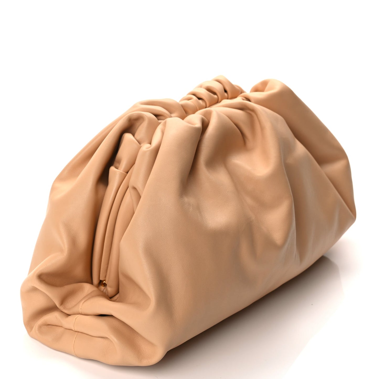 Bottega Veneta Smooth Butter Calf The Pouch Oversized Clutch Biscotto