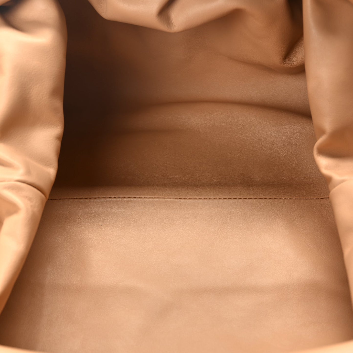 Bottega Veneta Smooth Butter Calf The Pouch Oversized Clutch Biscotto