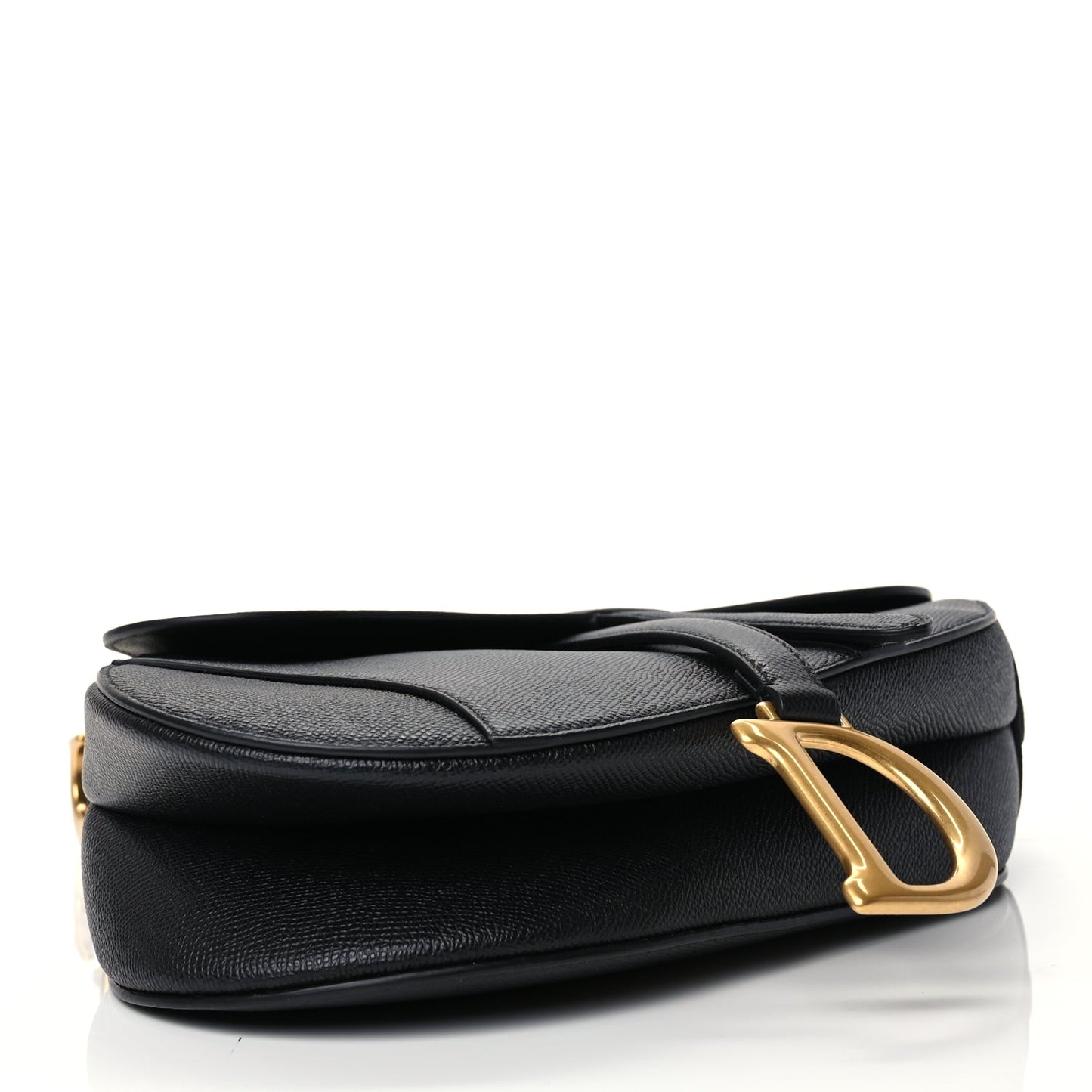 Christian Dior Grained Calfskin Saddle Bag Black (CARD)