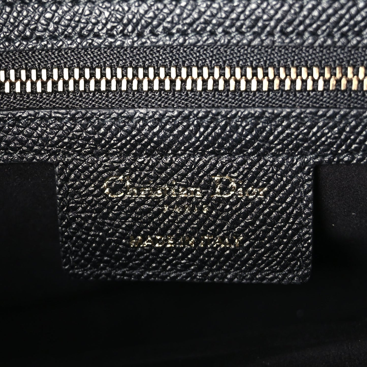 Christian Dior Grained Calfskin Saddle Bag Black (CARD)