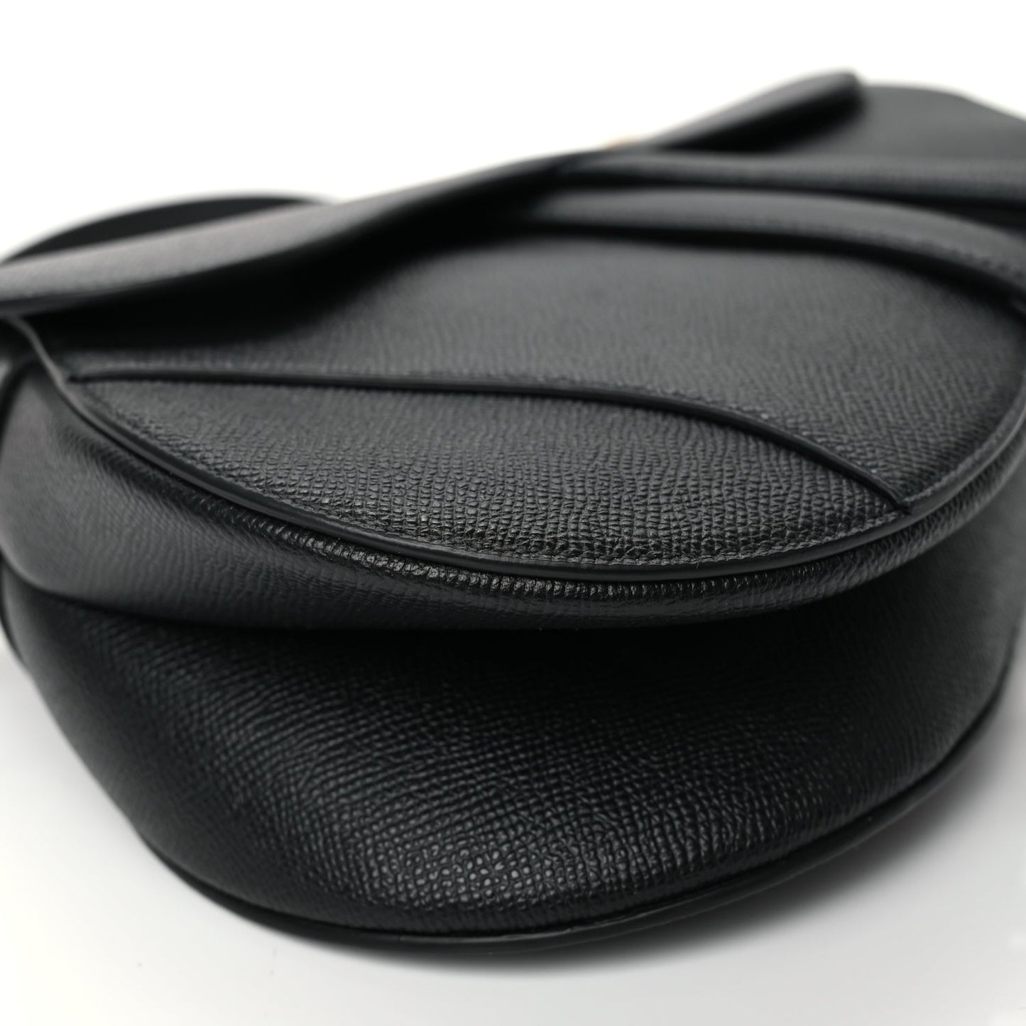 Christian Dior Grained Calfskin Saddle Bag Black (KLARNA)