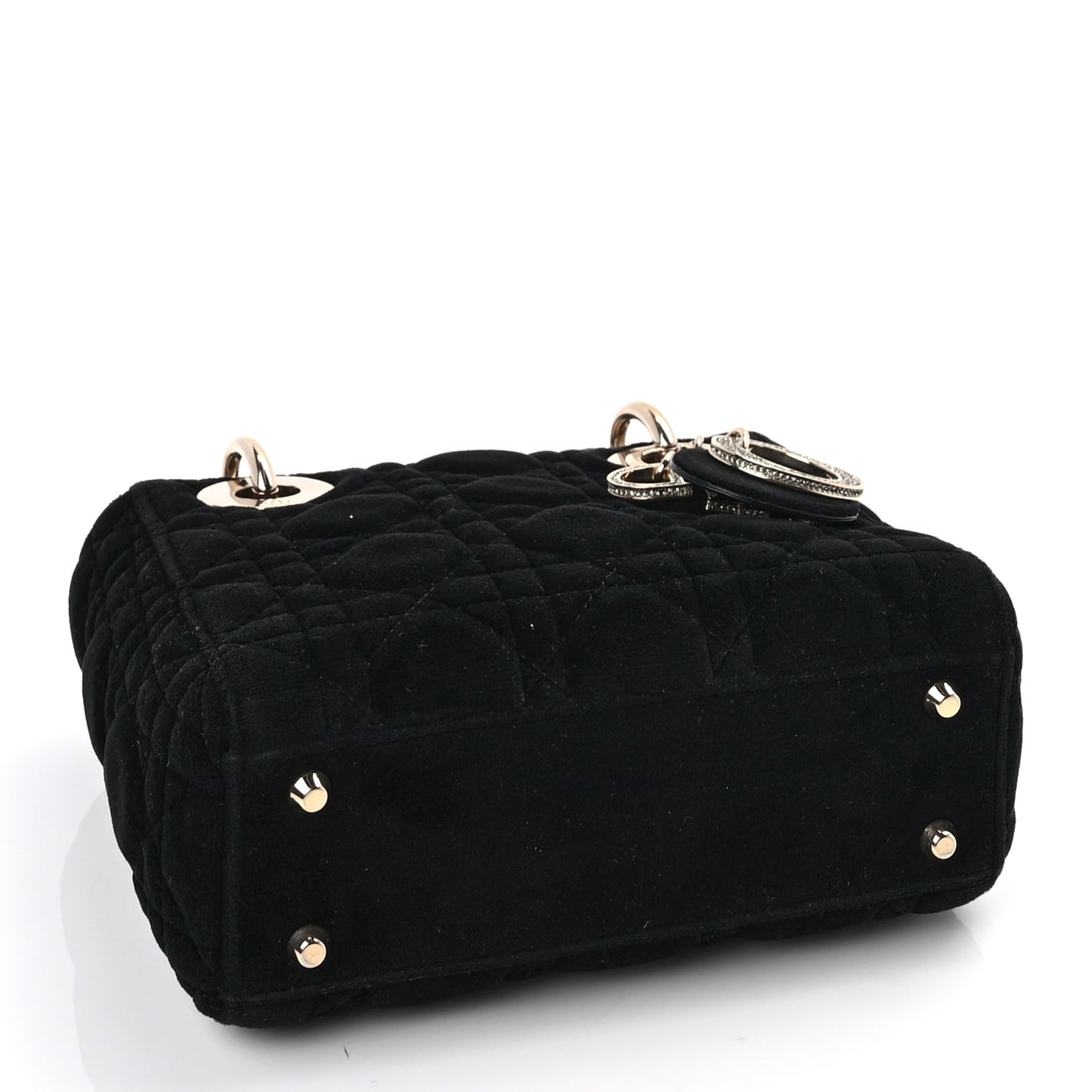 Christian Dior Velvet Mini Lady Dior Black