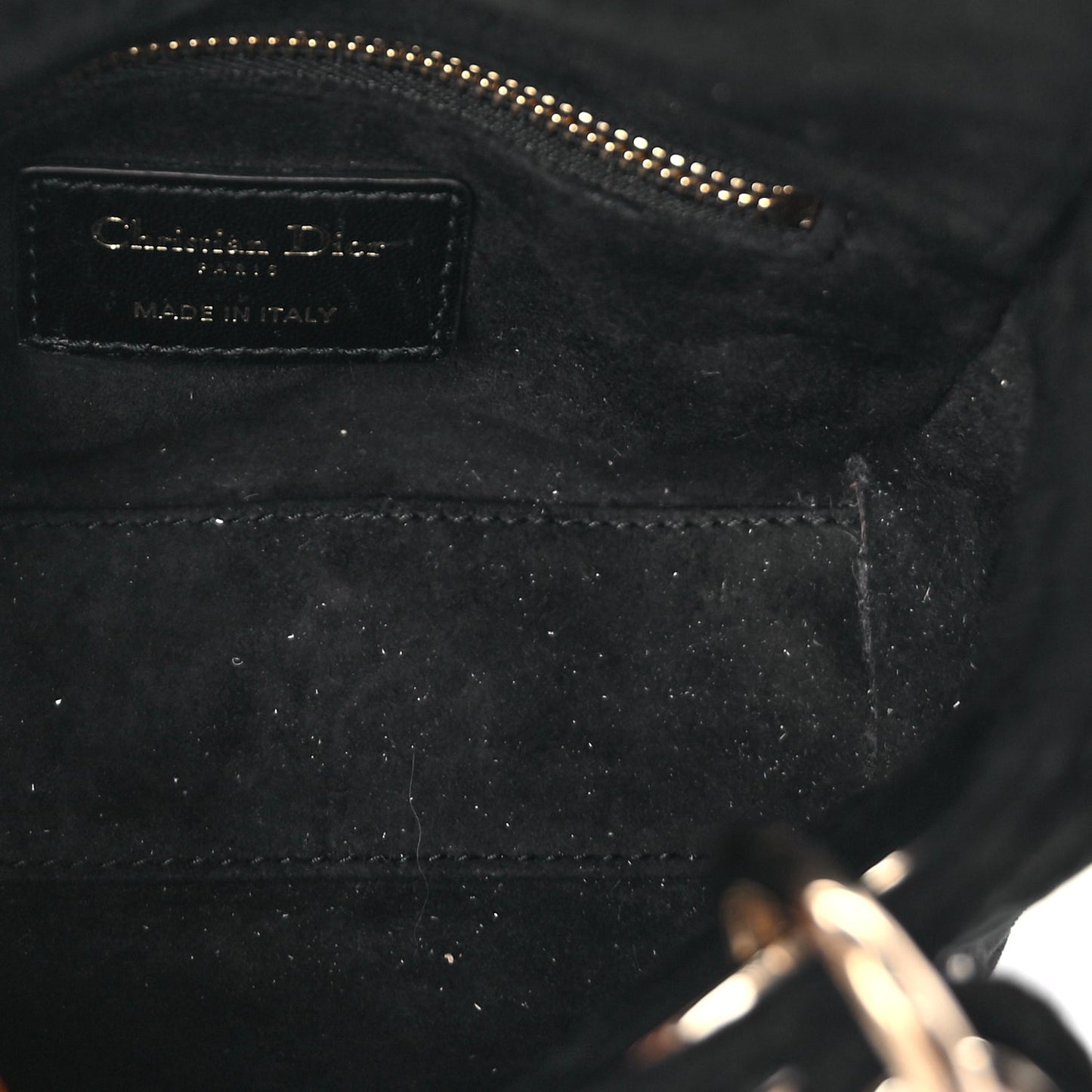 Christian Dior Velvet Mini Lady Dior Black