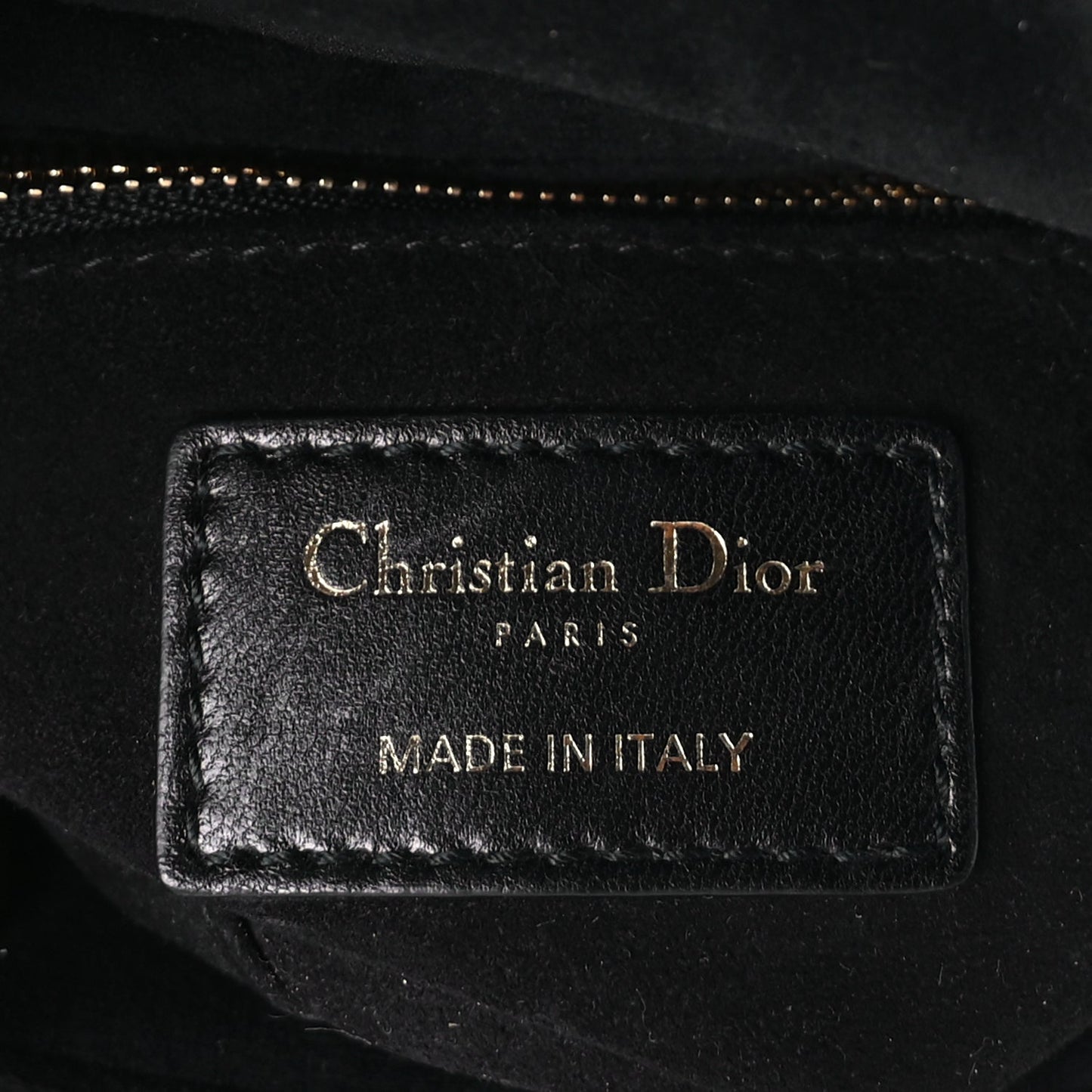 Christian Dior Velvet Mini Lady Dior Black