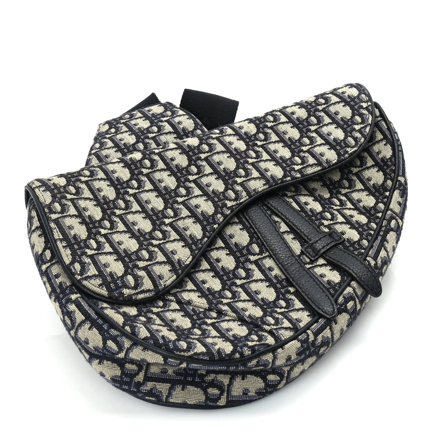 Christian Dior Oblique Mens Saddle Bag  Blue