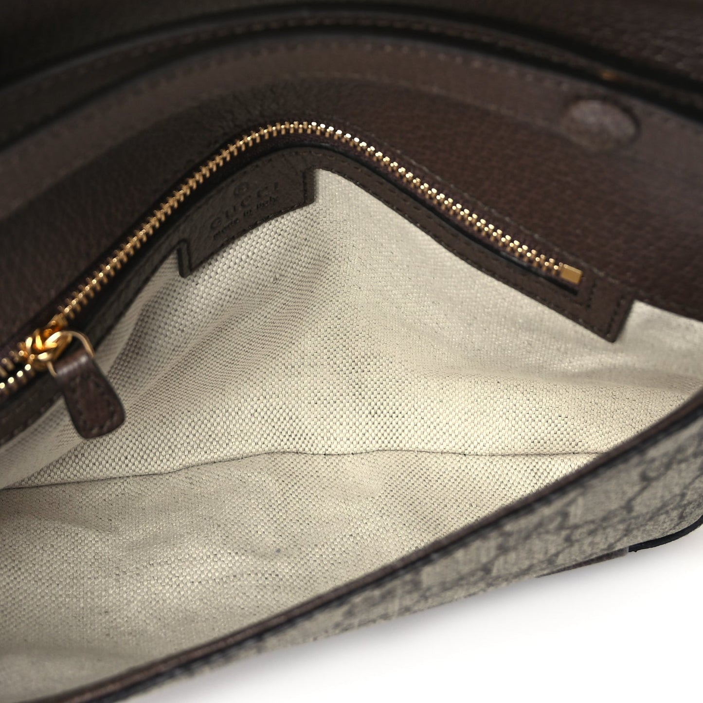 Gucci GG Supreme Monogram Textured Dollar Calfskin Blondie Chain Shoulder Flap Bag Beige Ebony New Acero