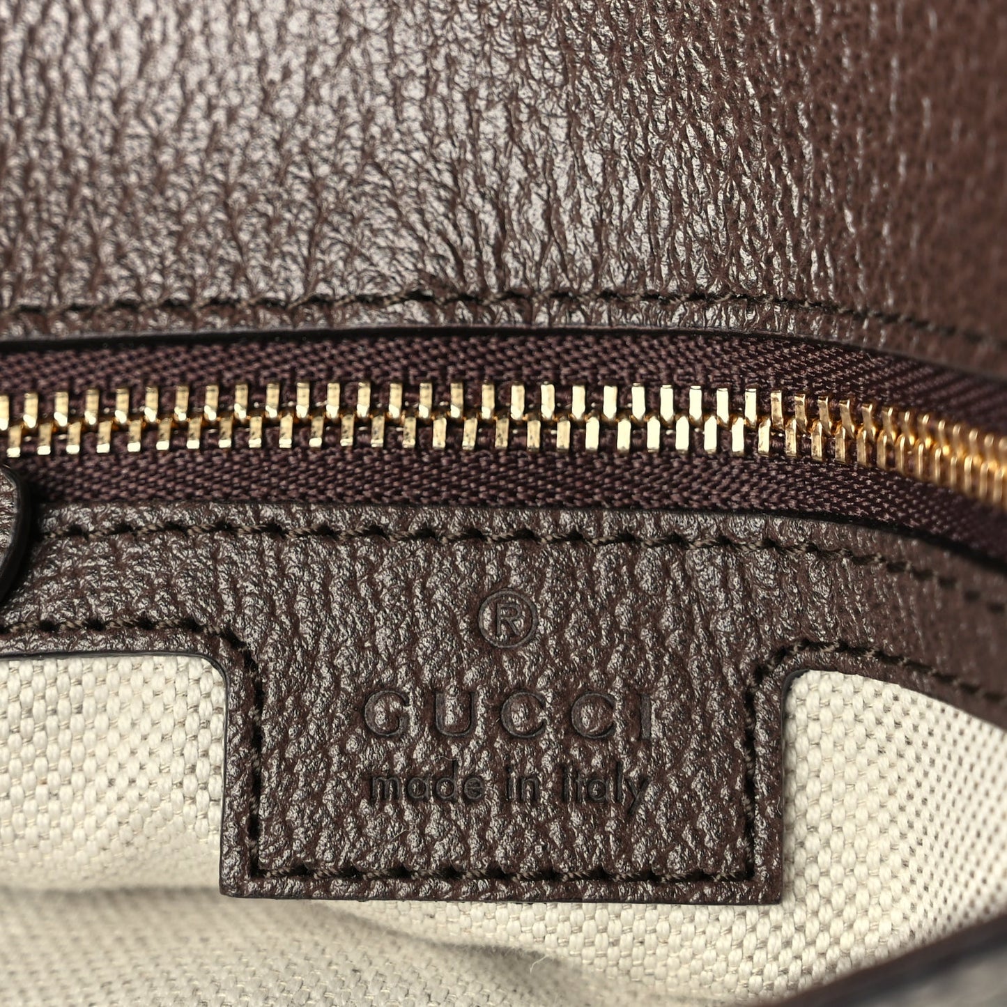 Gucci GG Supreme Monogram Textured Dollar Calfskin Blondie Chain Shoulder Flap Bag Beige Ebony New Acero