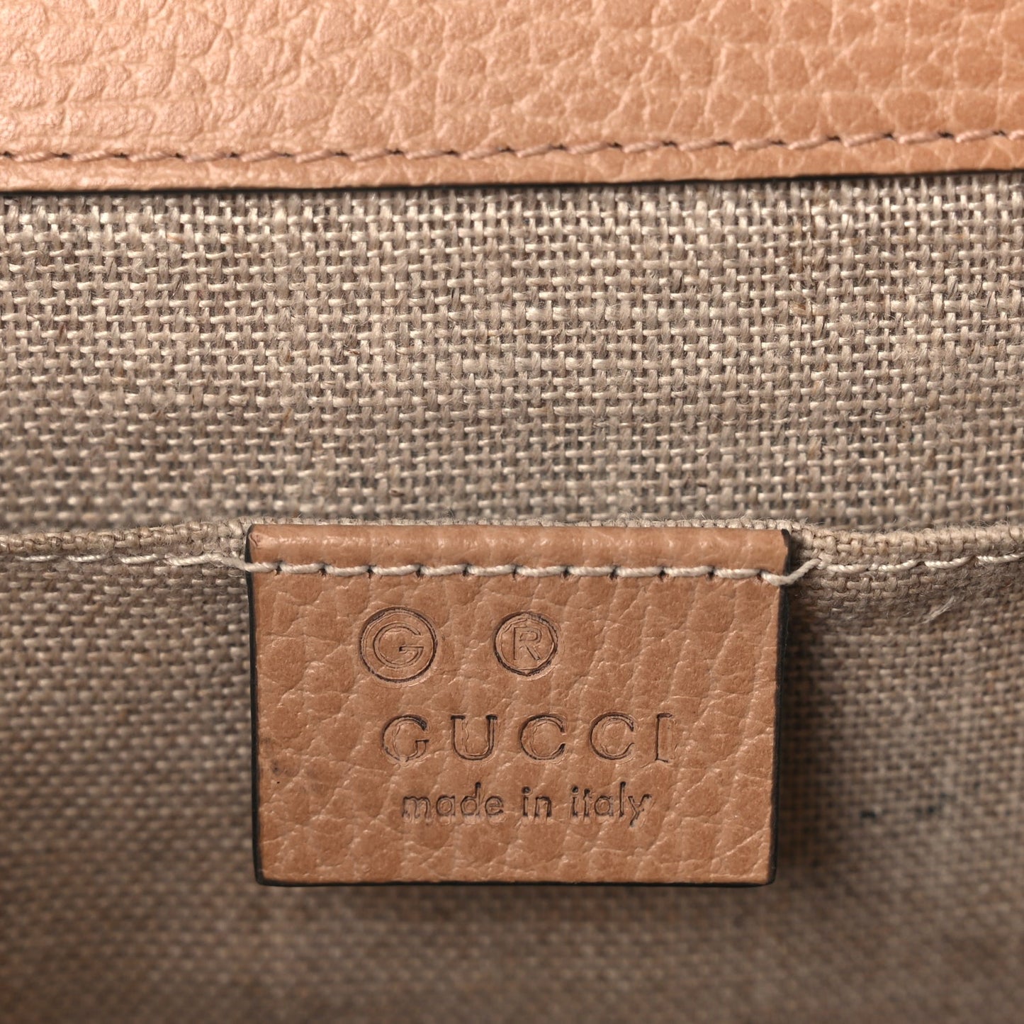 Gucci Dollar Calfskin Small Interlocking G Shoulder Bag Camelia