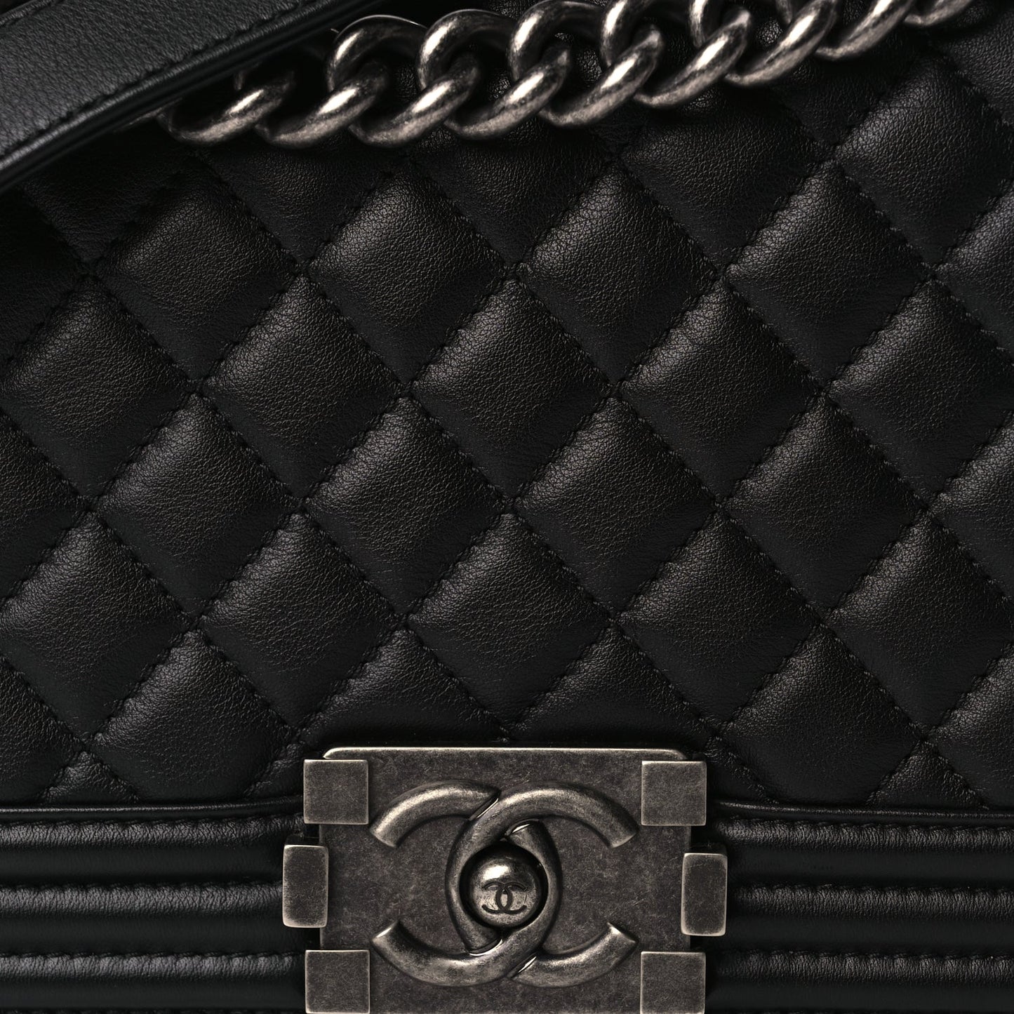 Chanel Calfskin Quilted Medium Boy Flap Black
