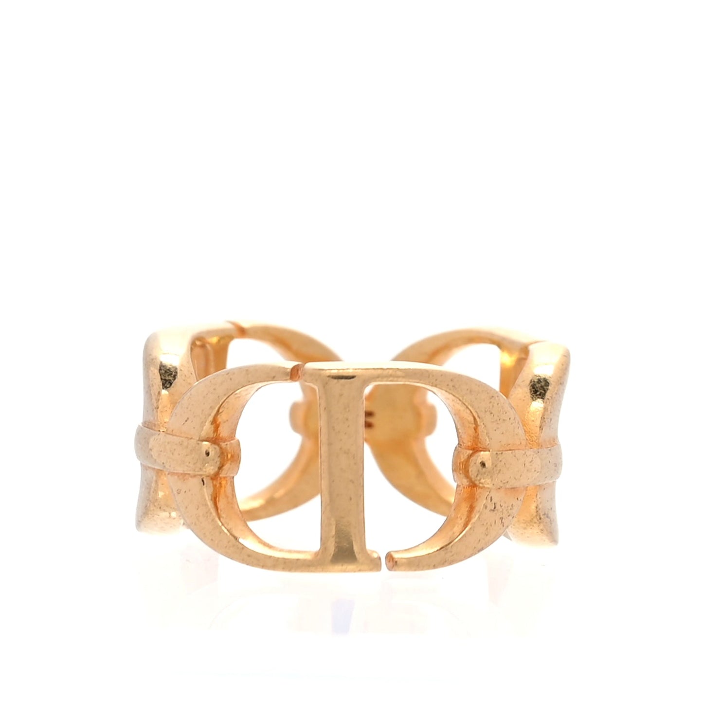 Christian Dior Metal CD Ring  Gold