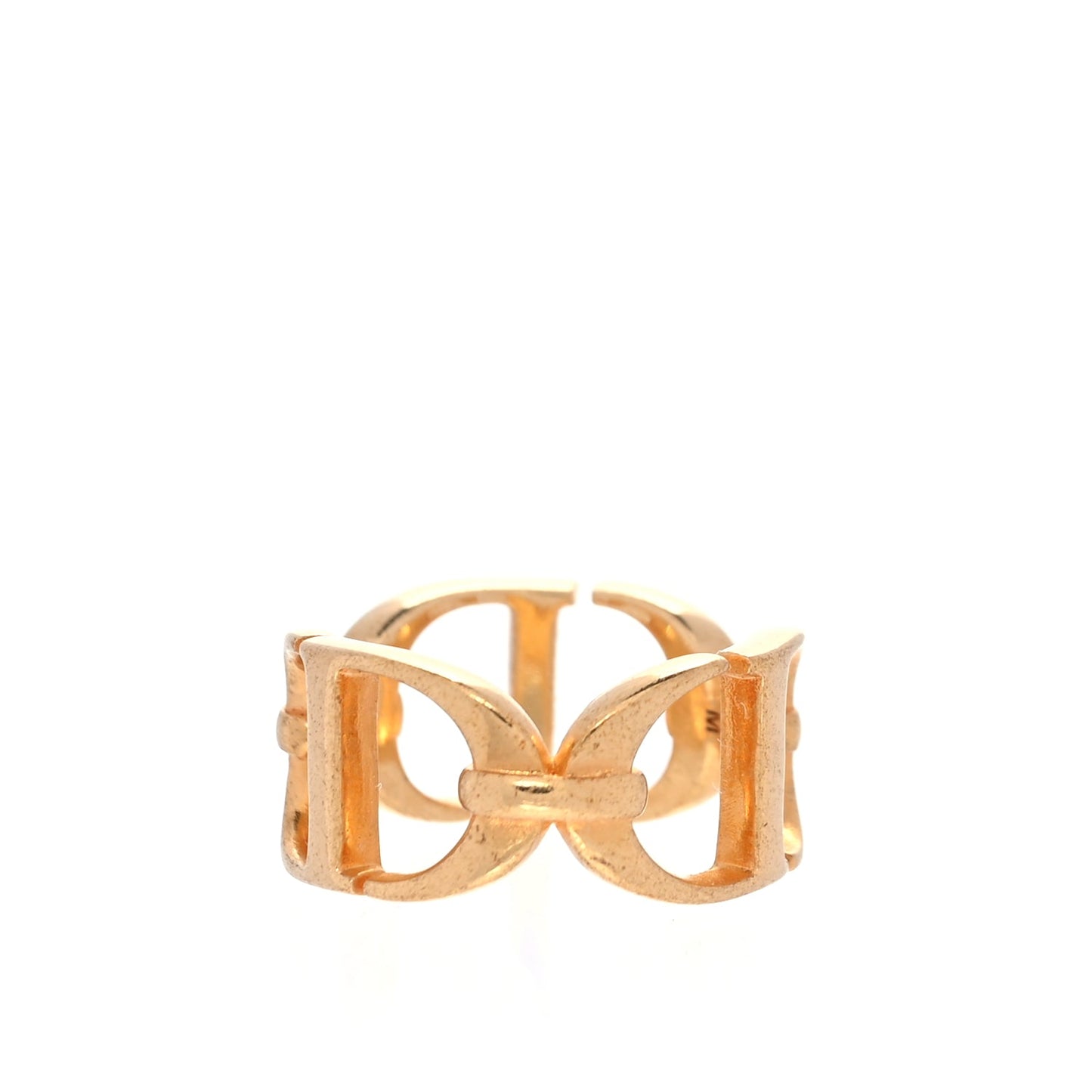 Christian Dior Metal CD Ring  Gold