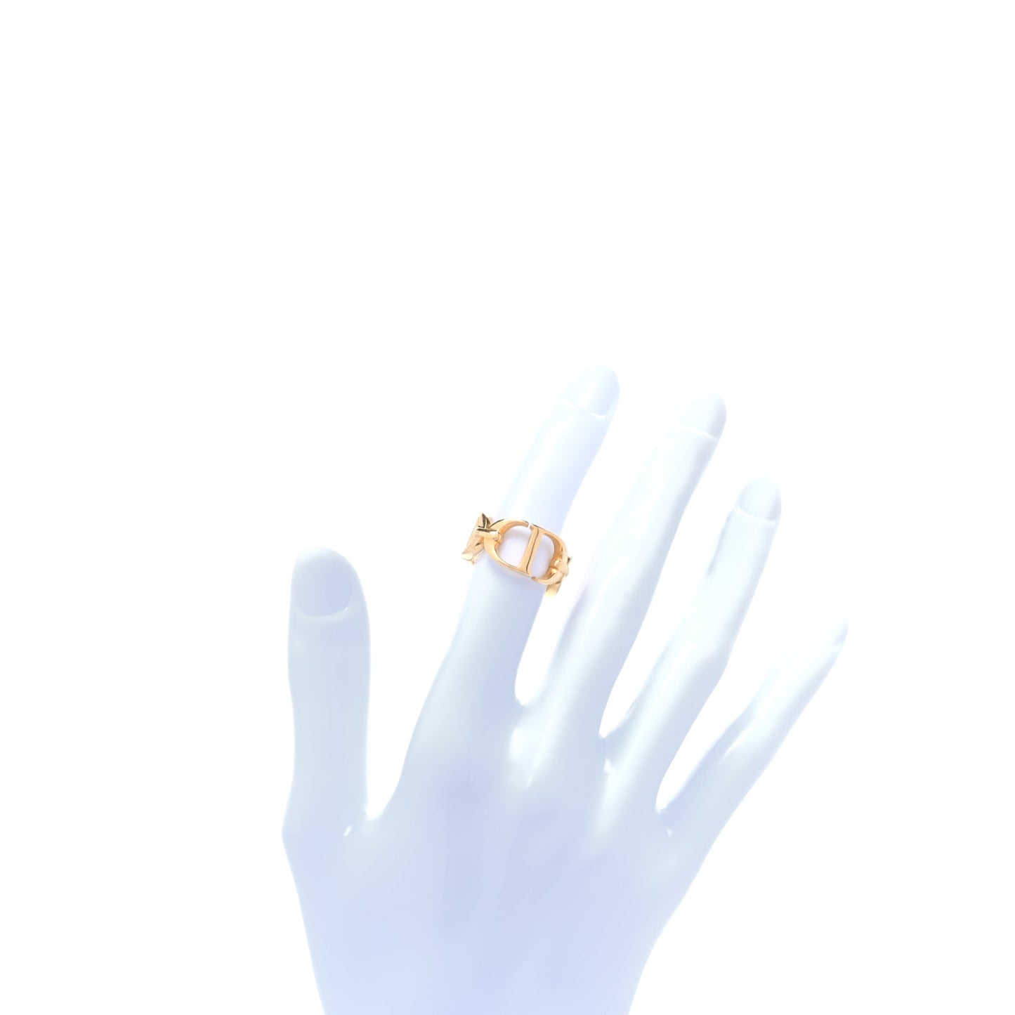 Christian Dior Metal CD Ring  Gold