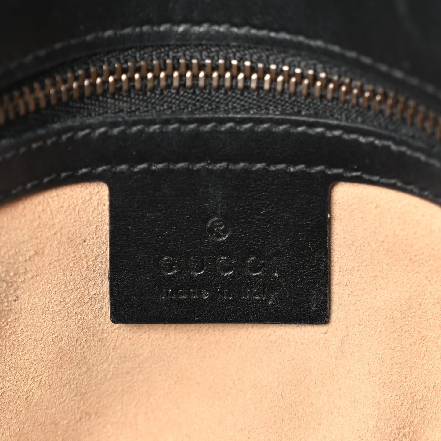 Gucci Calfskin Matelasse Small GG Marmont Shoulder Bag Black