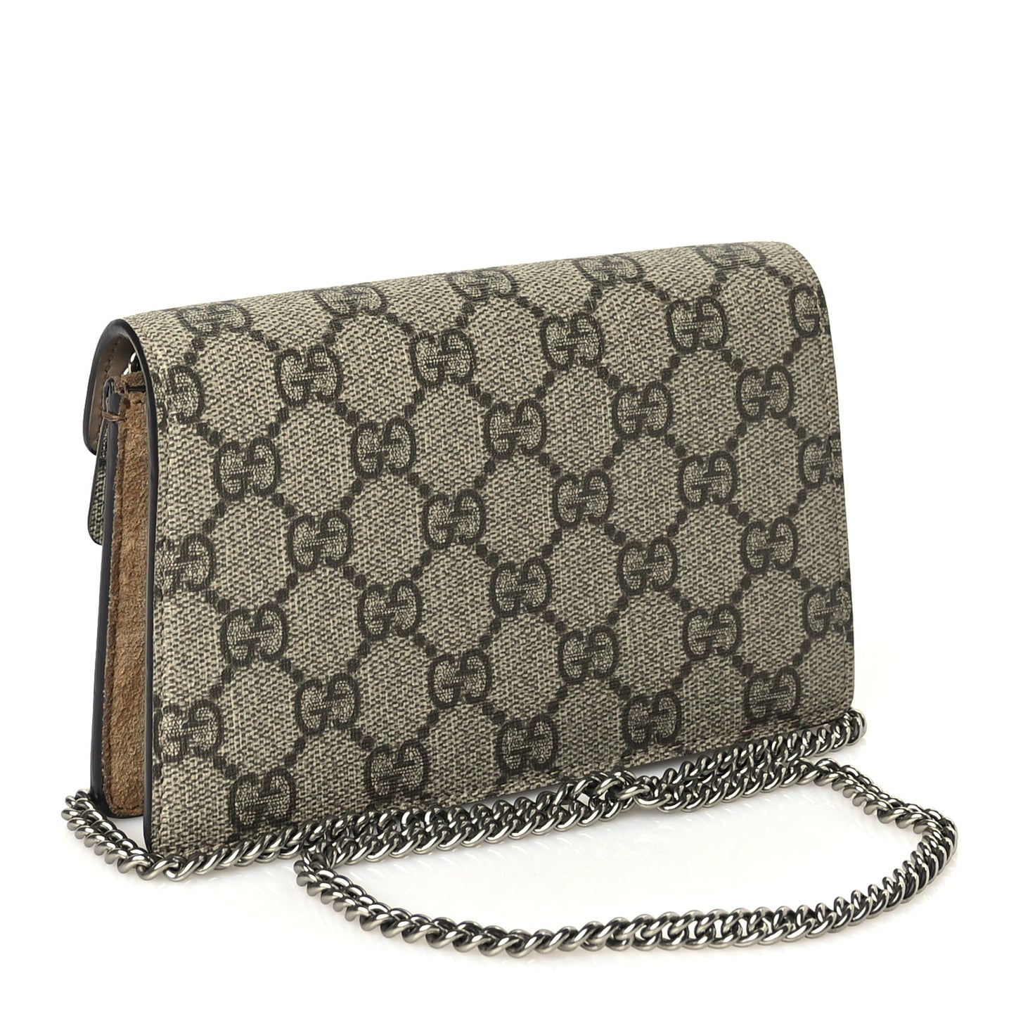 Gucci GG Supreme Monogram Super Mini Dionysus Shoulder Bag Taupe