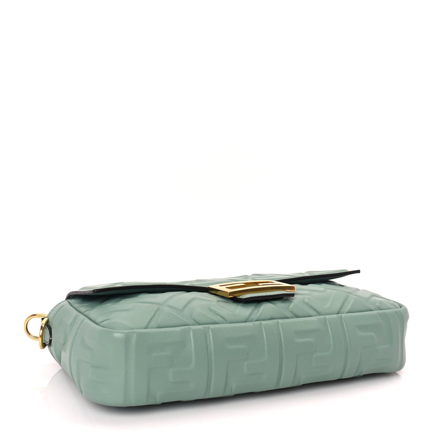 Fendi Nappa FF 1974 Embossed Baguette Menta