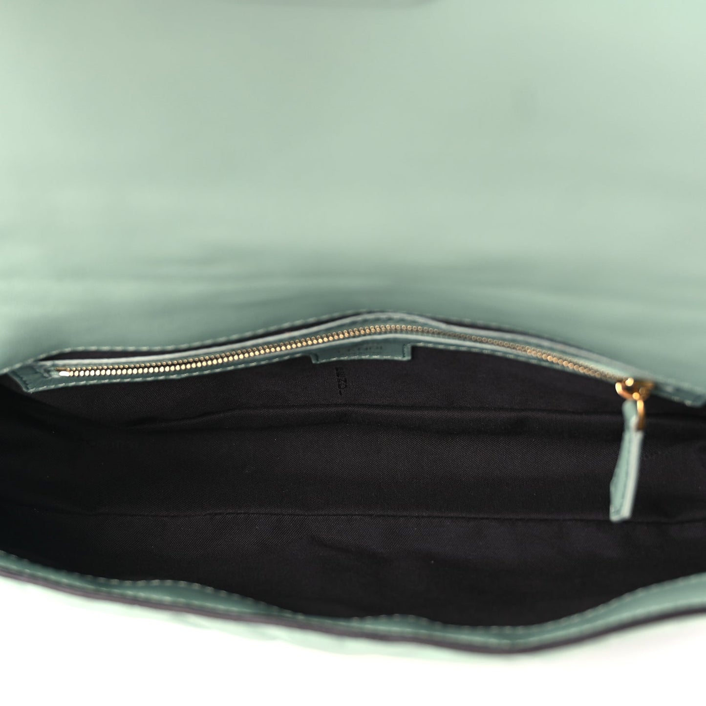 Fendi Nappa FF 1974 Embossed Baguette Menta