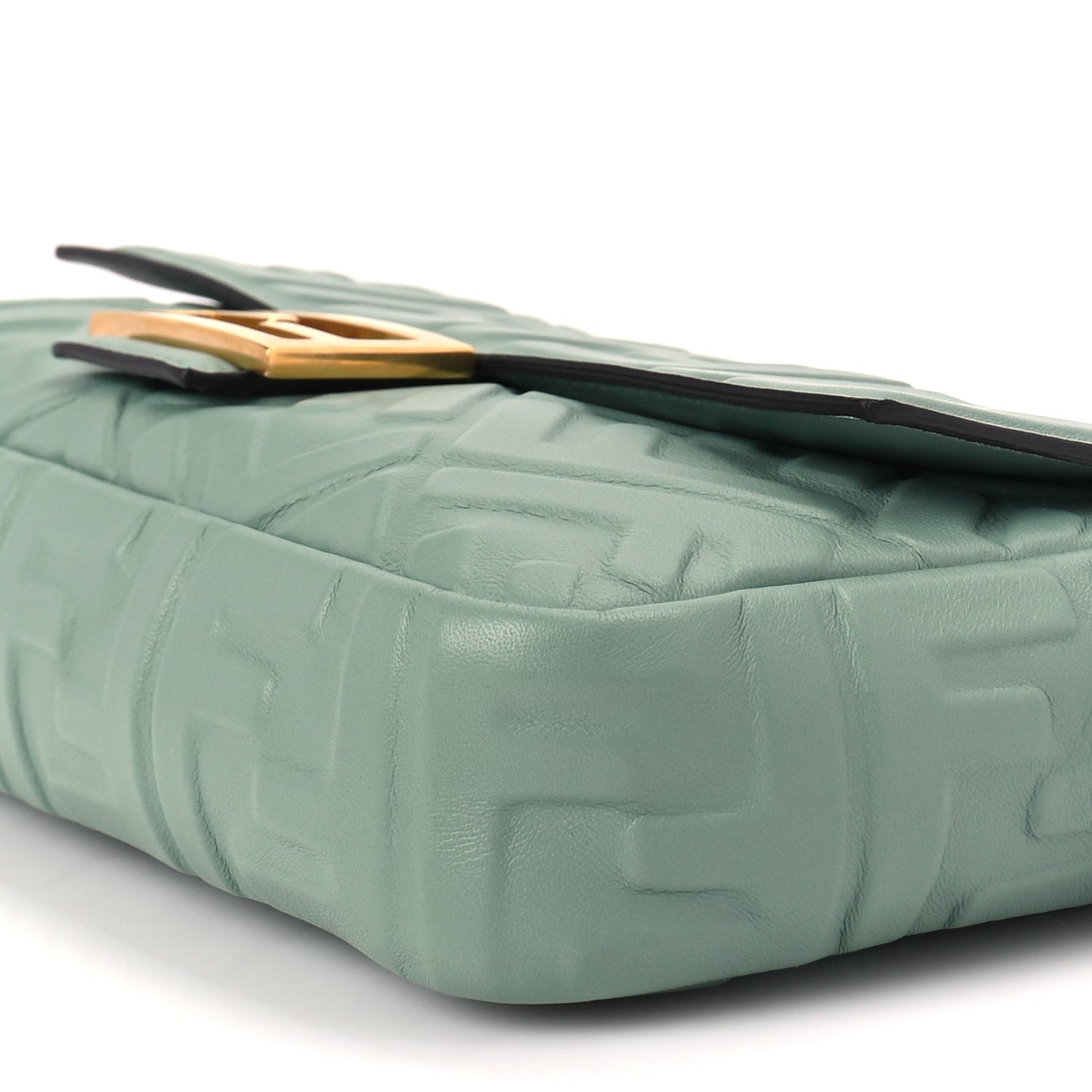 Fendi Nappa FF 1974 Embossed Baguette Menta