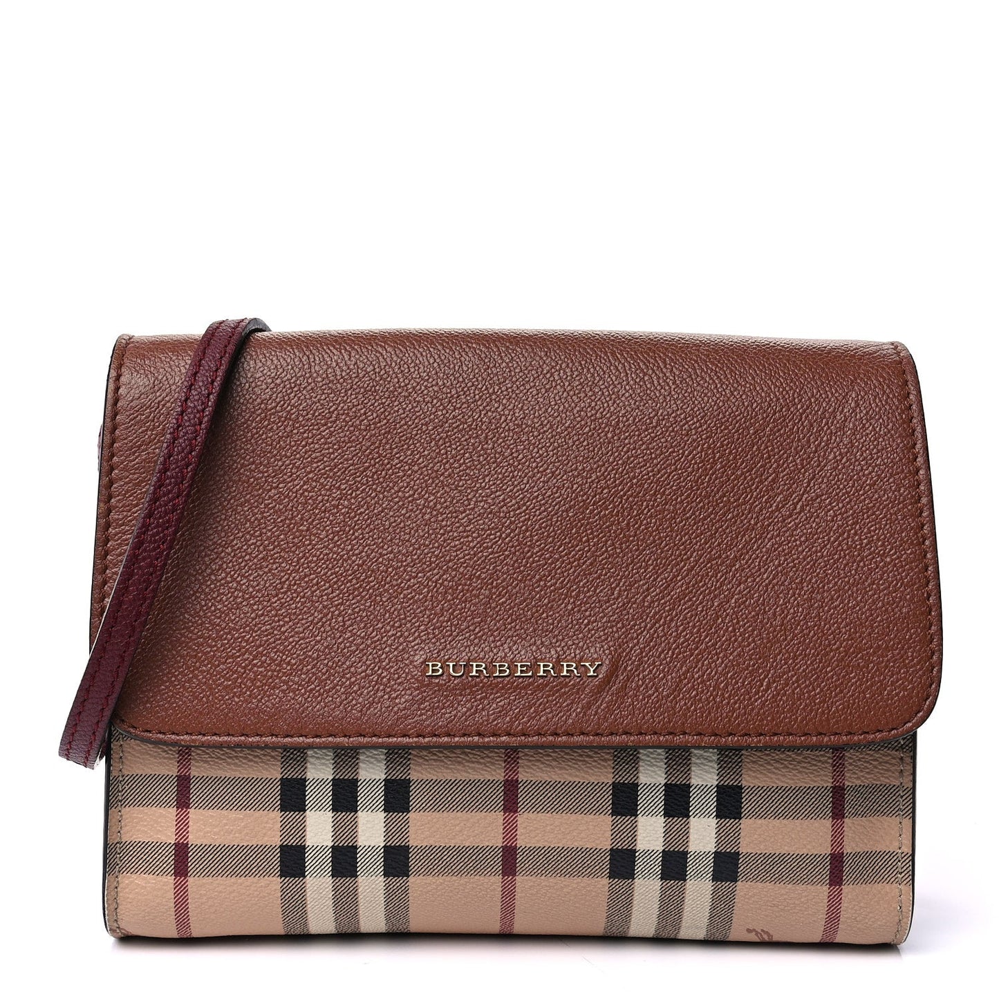 Burberry Haymarket Check Small Loxley Crossbody Bright Toffee