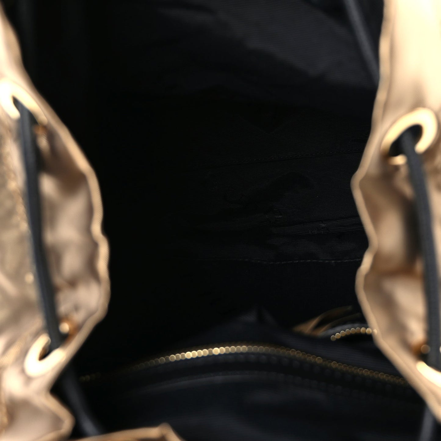 Burberry Nylon Medium Rucksack Runway Backpack Gold Black