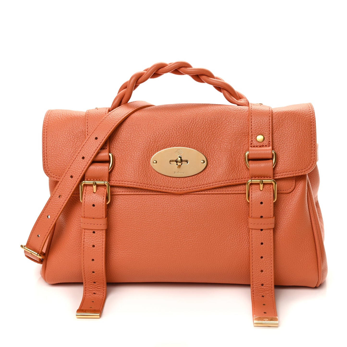 Mulberry Small Classic Grain Medium Alexa Apricot