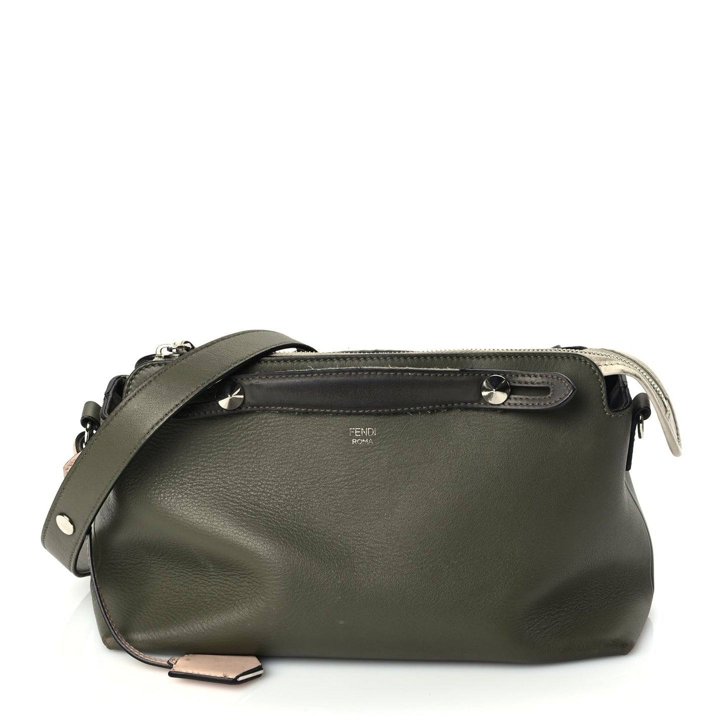 Fendi  Vitello Dolce 4 Color Medium By The Way Boston Bag Equatore Plaster Multicolor