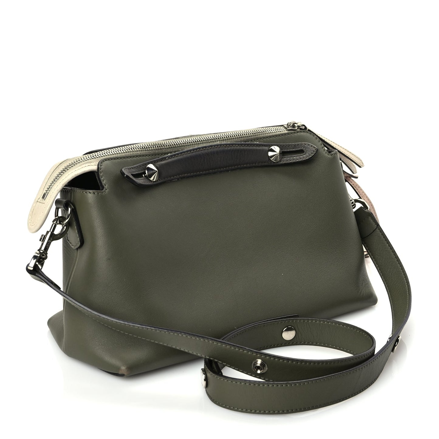 Fendi  Vitello Dolce 4 Color Medium By The Way Boston Bag Equatore Plaster Multicolor