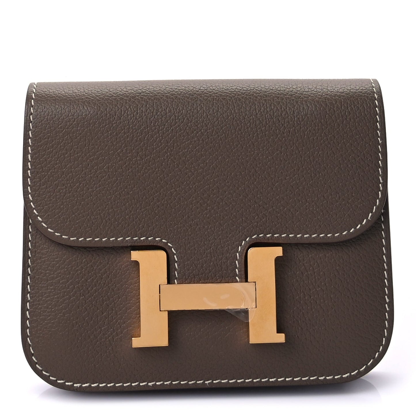 Hermes Evercolor Constance Slim Wallet  Etoupe