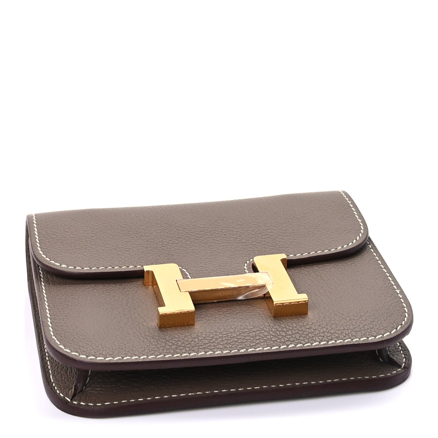 Hermes Evercolor Constance Slim Wallet  Etoupe