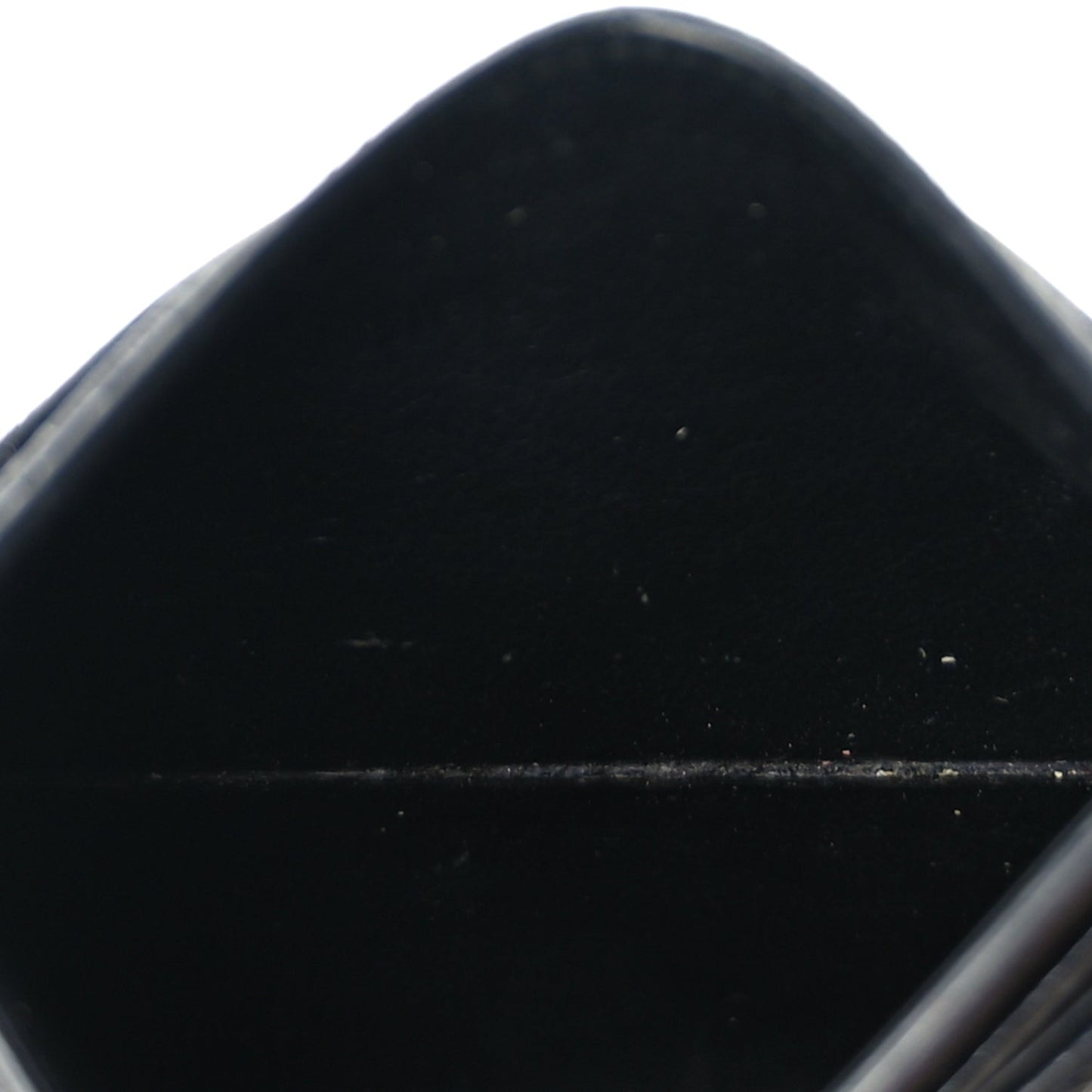Saint Laurent Grain De Poudre Matelasse Chevron Monogram Credit Card Case  Black
