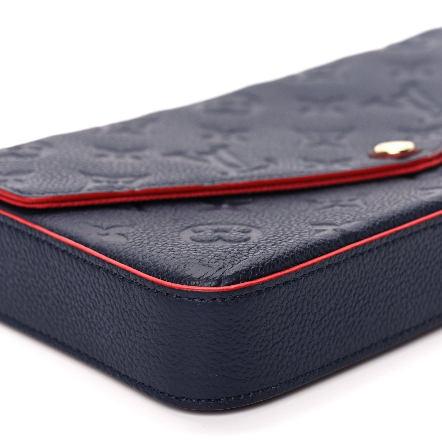 Louis Vuitton Empreinte Pochette Felicie Chain Wallet Marine Rouge
