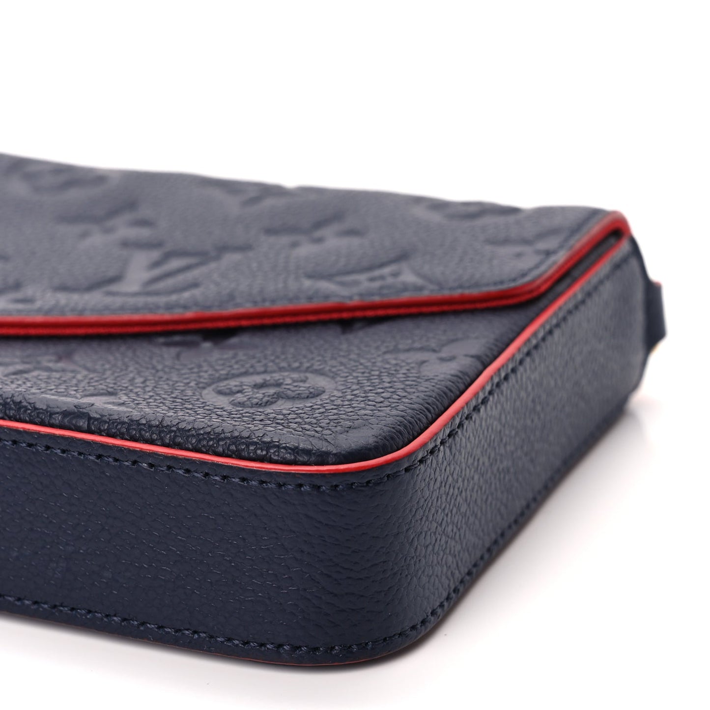 Louis Vuitton Empreinte Pochette Felicie Chain Wallet Marine Rouge