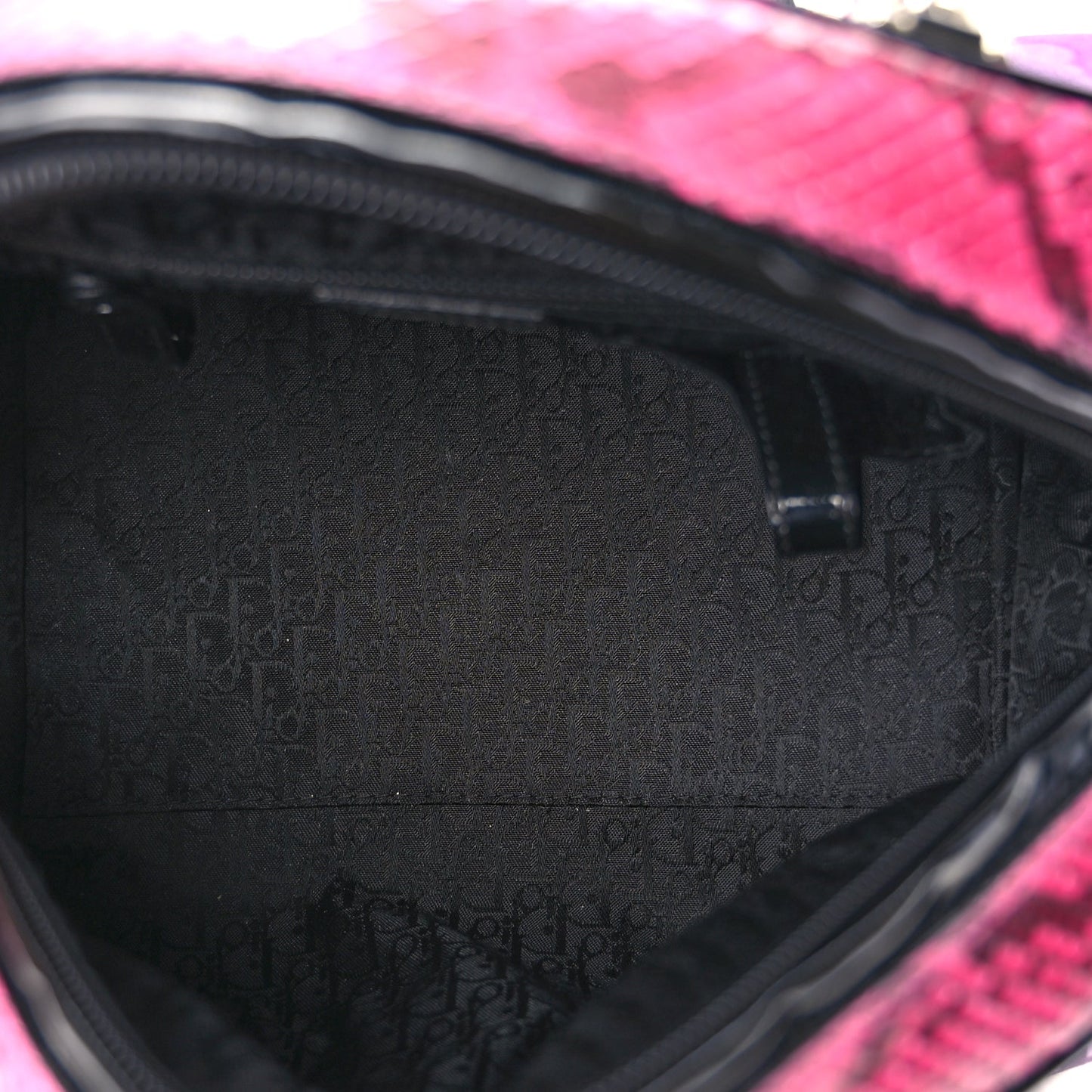 Christian Dior Snakeskin Leopard Gambler Dice Bowler Pink