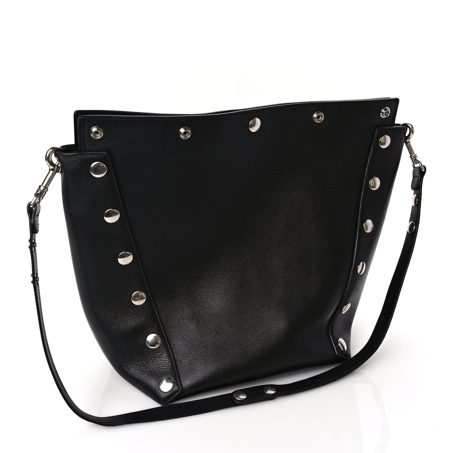 Mulberry Calfskin Studded Camden Bucket Black