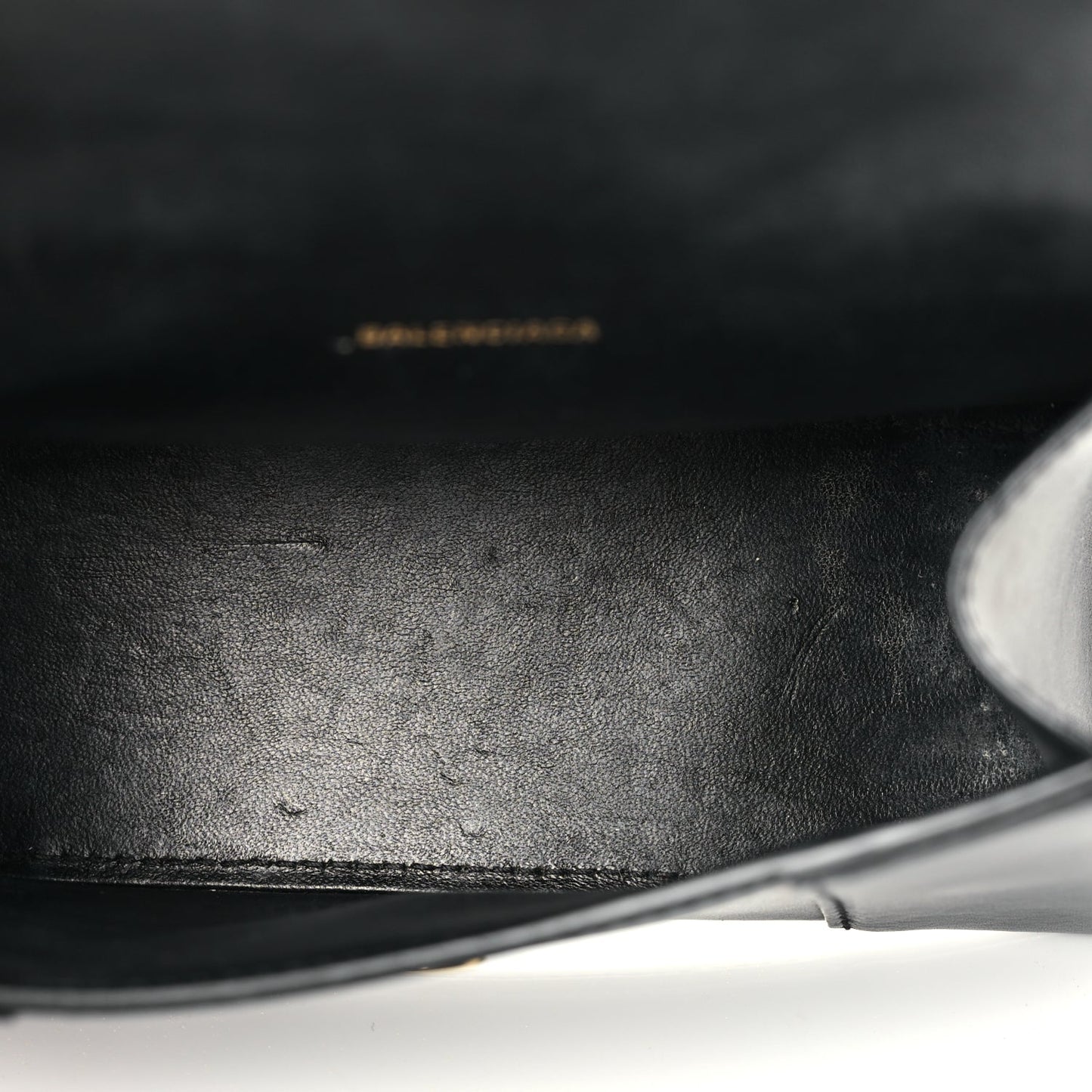 Balenciaga Shiny Box Calfskin Hourglass Top Handle Bag XS Black