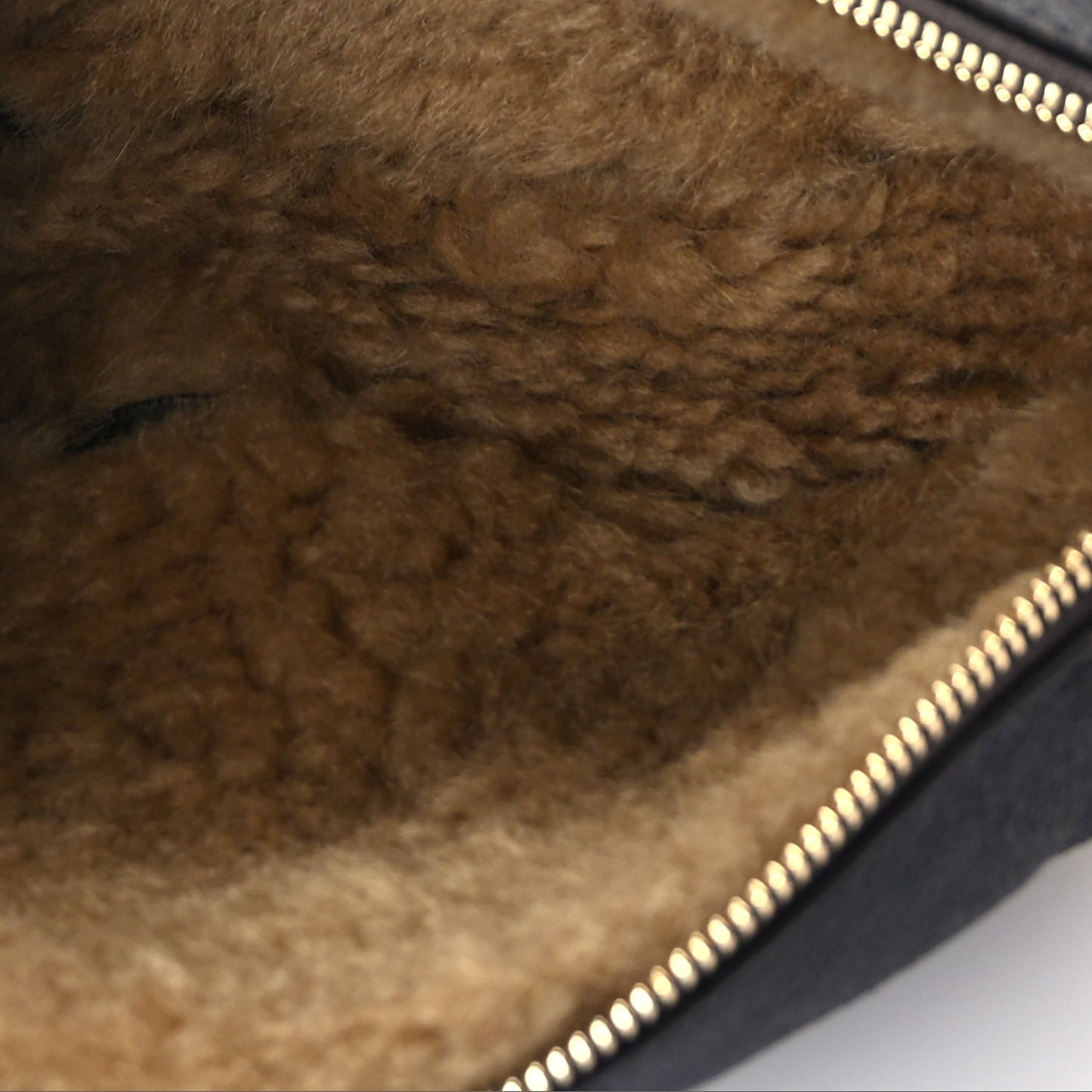 Burberry Shearling Small Shield Sling Bag Black