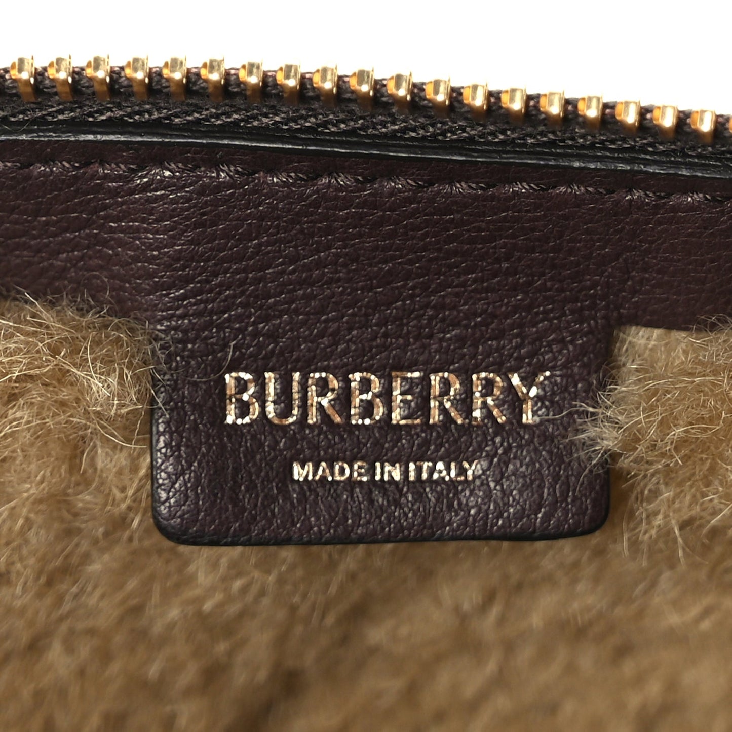 Burberry Shearling Small Shield Sling Bag Black