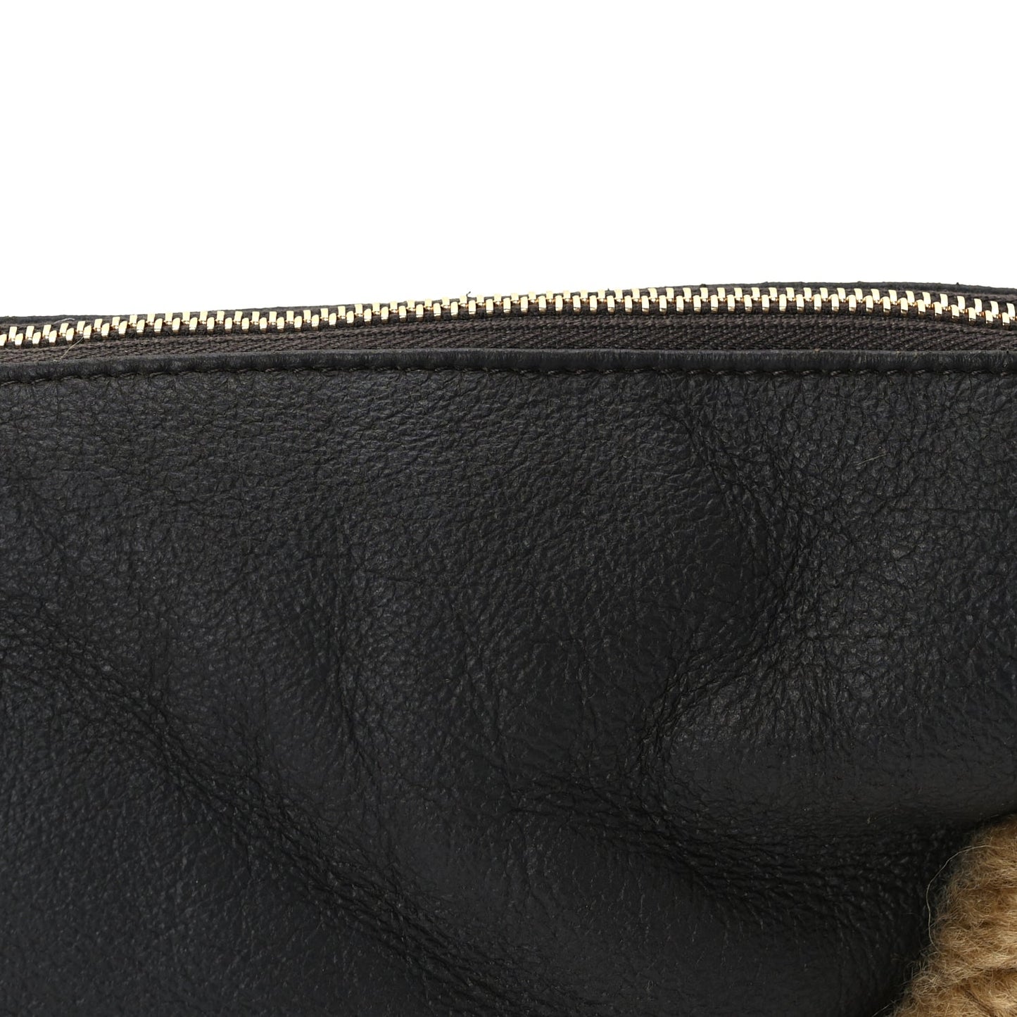Burberry Shearling Small Shield Sling Bag Black