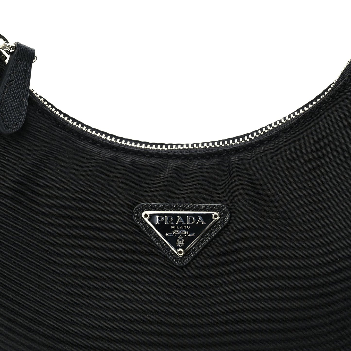 Prada Tessuto Nylon Saffiano Mini Re-Edition 2005 Bag Black