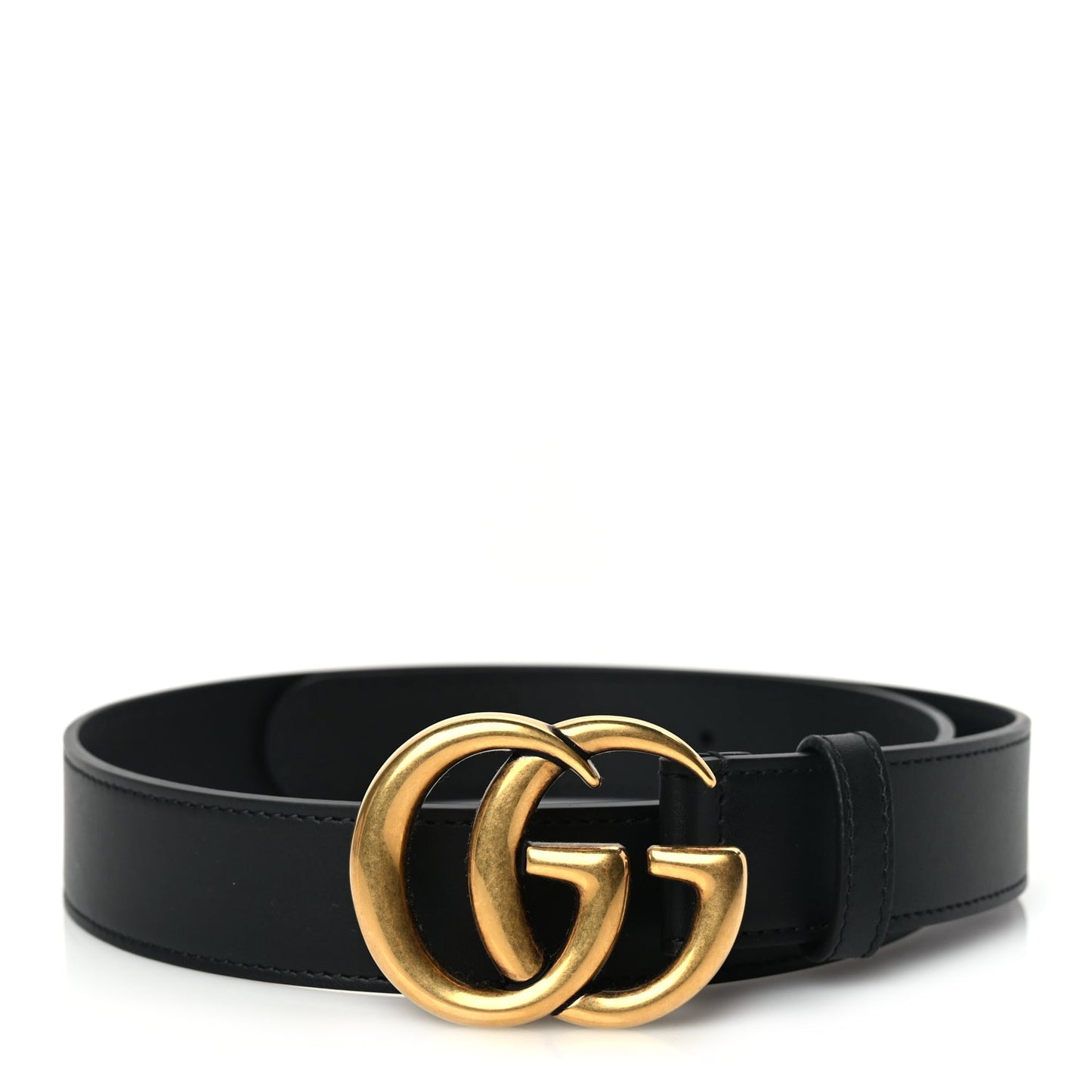 Gucci Calfskin Double G 30mm Belt 75 30  Black