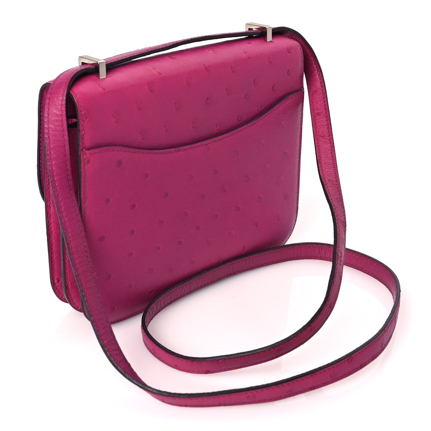 Hermes Ostrich Constance 18 Rose Pourpre