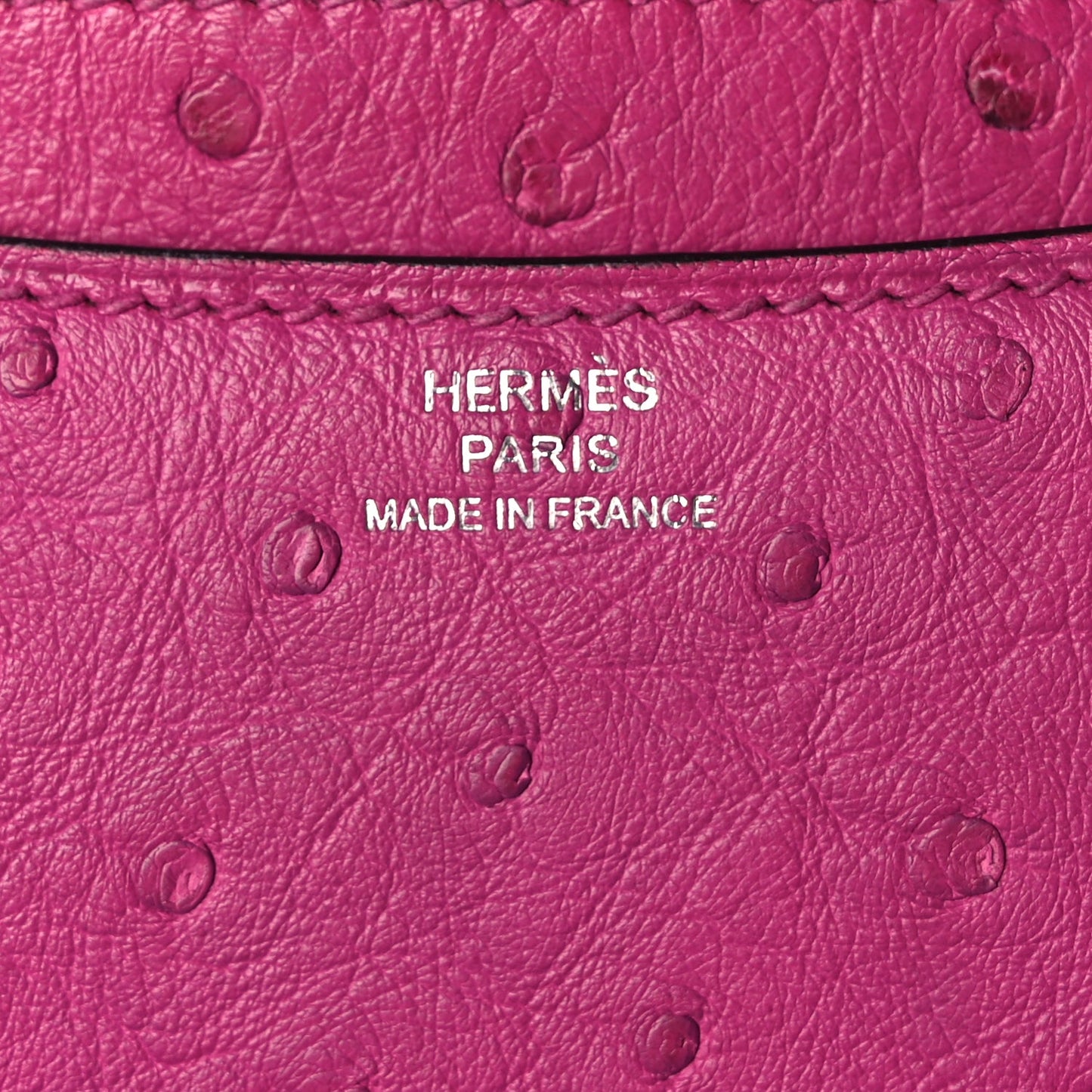 Hermes Ostrich Constance 18 Rose Pourpre
