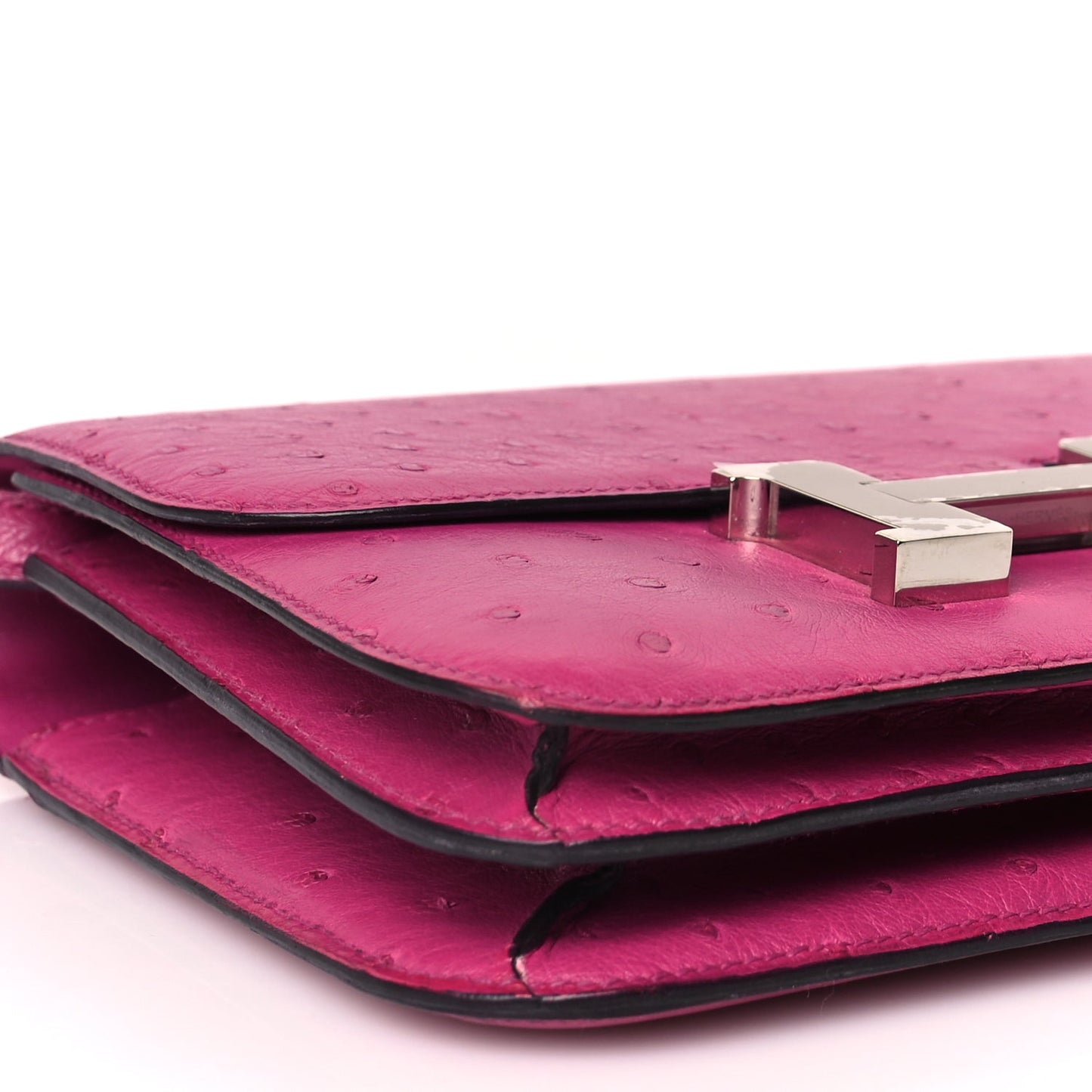Hermes Ostrich Constance 18 Rose Pourpre