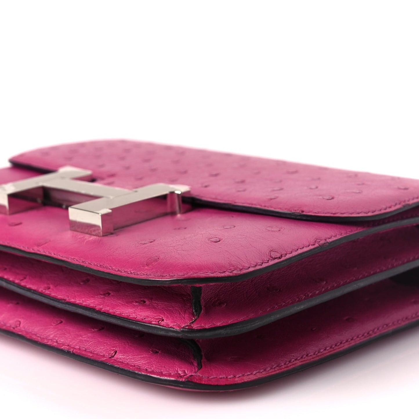 Hermes Ostrich Constance 18 Rose Pourpre