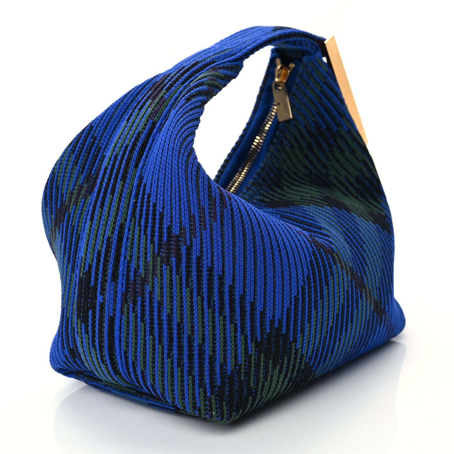 Burberry Canvas Knitted Check Mini Peg Duffle Bag Knight