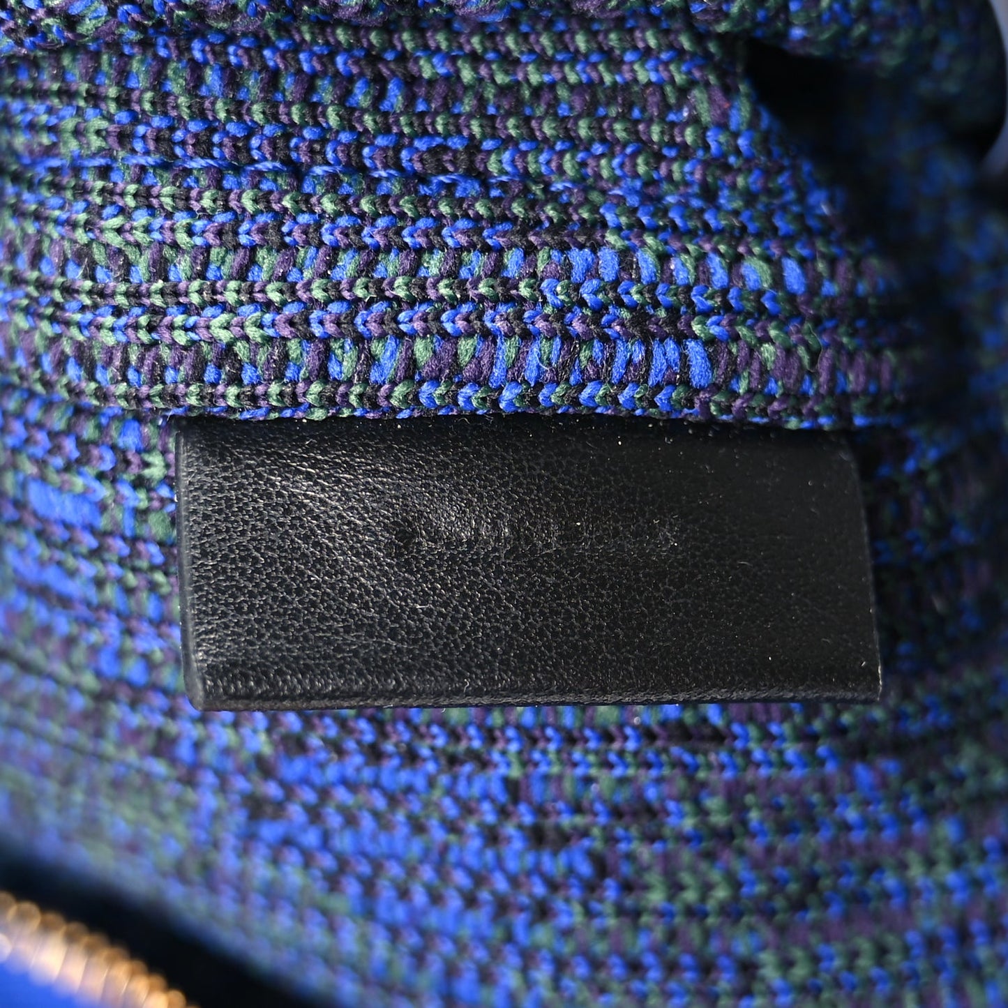 Burberry Canvas Knitted Check Mini Peg Duffle Bag Knight