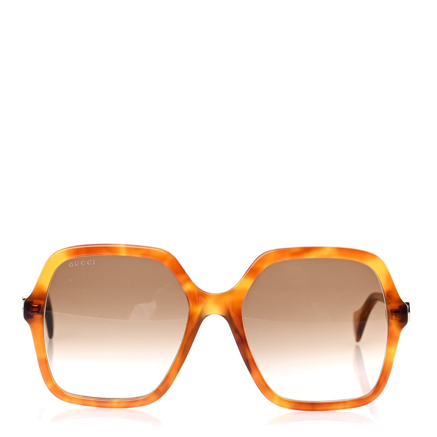 Gucci Acetate Oversize Rectangle Frame GG1072S Sunglasses Tortoise