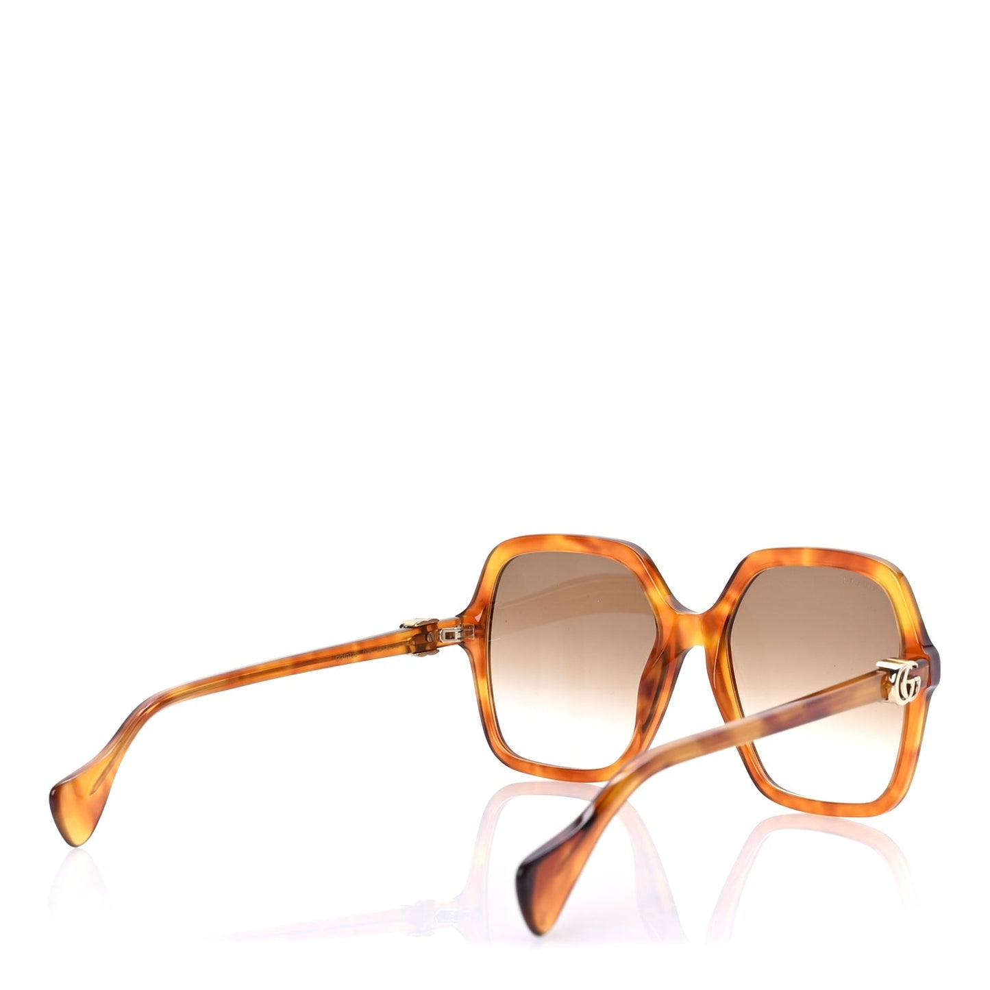 Gucci Acetate Oversize Rectangle Frame GG1072S Sunglasses Tortoise