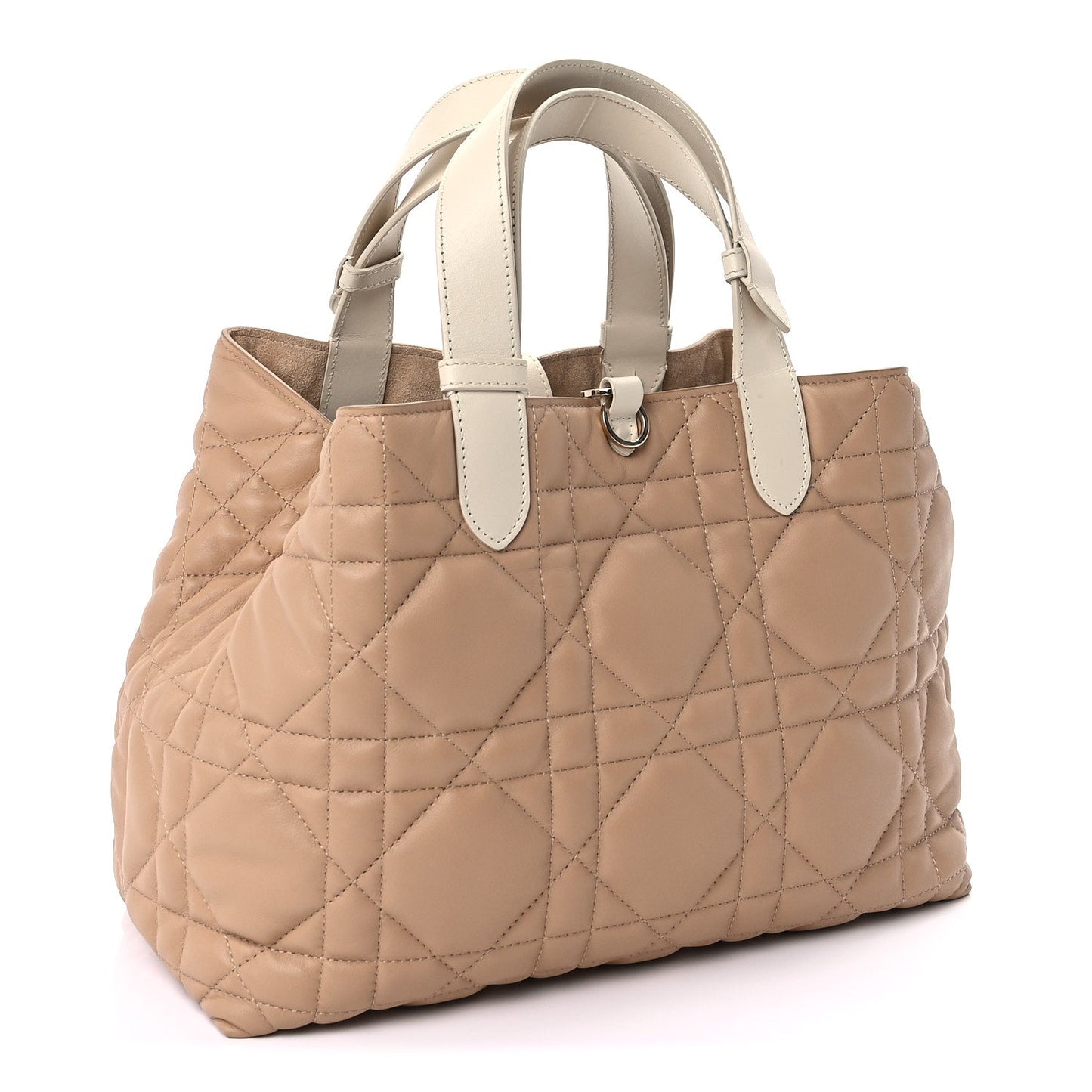 Christian Dior Calfskin Macrocannage Medium Toujours Biscuit Trench Beige