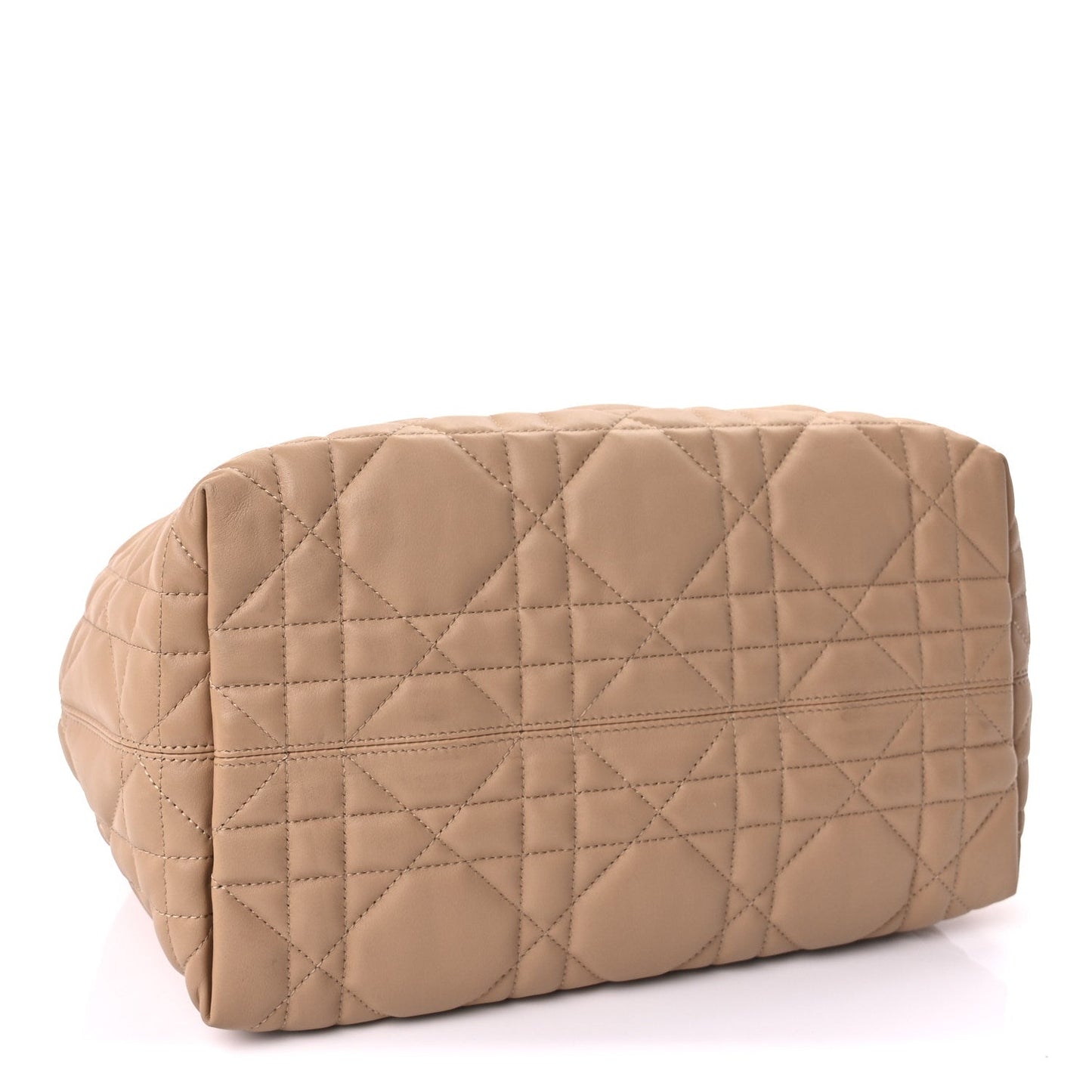 Christian Dior Calfskin Macrocannage Medium Toujours Biscuit Trench Beige