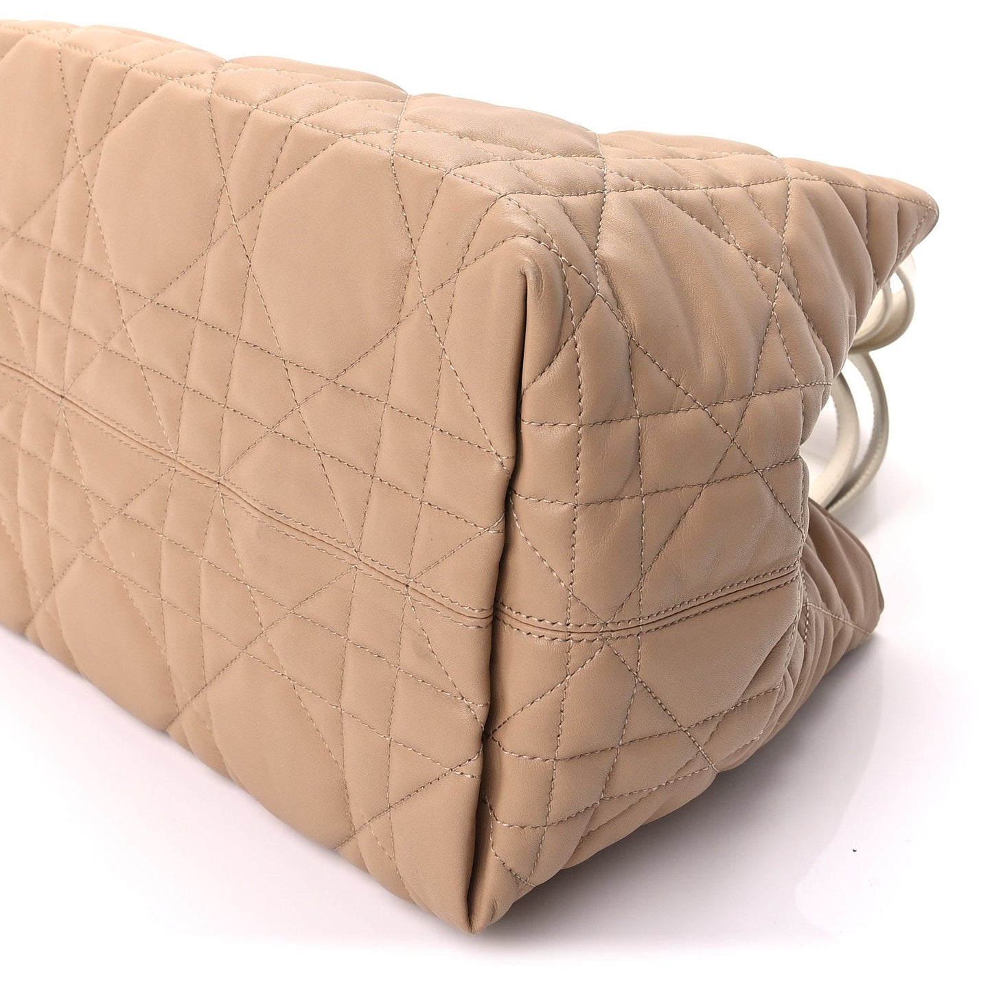 Christian Dior Calfskin Macrocannage Medium Toujours Biscuit Trench Beige